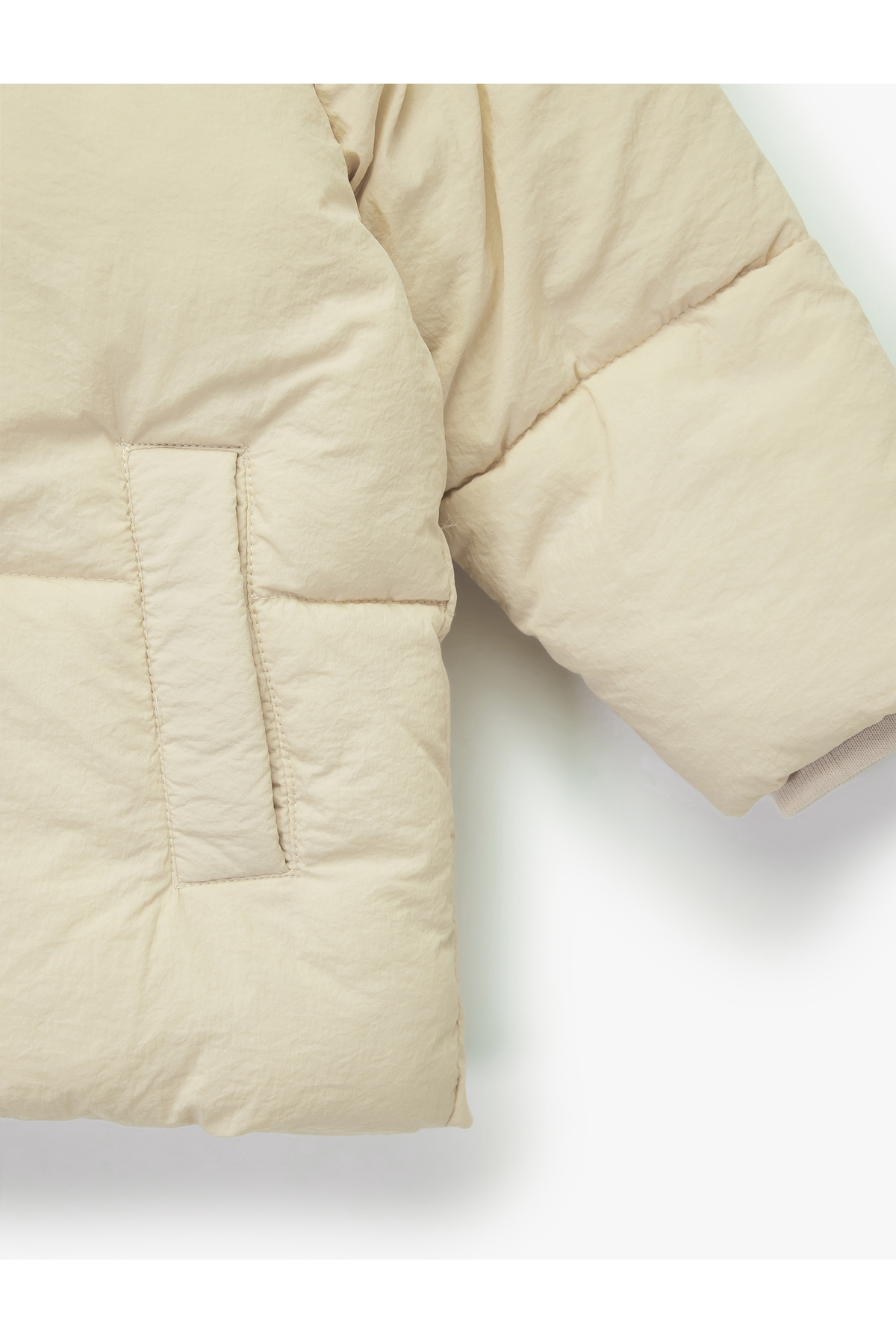 Koton Kapşonlu Cepli Uzun Kollu Fermuarlı Şişme Mont fotoğrafı 3 (önizleme)