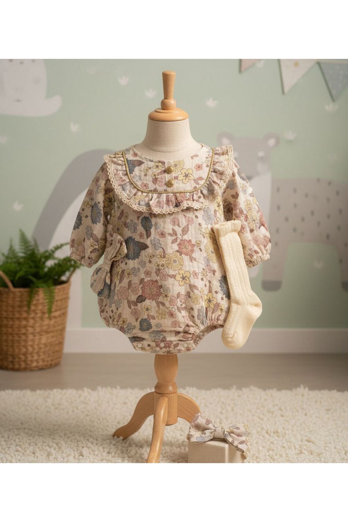 MOONİE BABY MİNİ CAYZEN KIZ 3-6-9 AY GOLD SERİSİ ROMPER - Fiyatı
