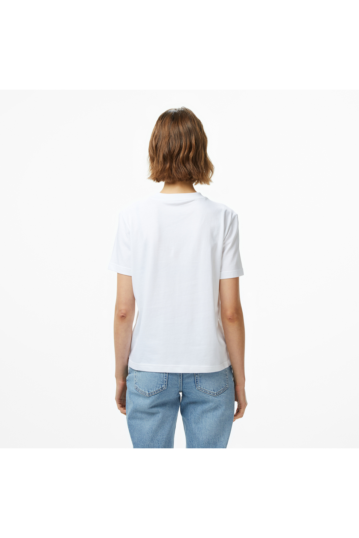 Calvin Klein Hero Classic Monologo Kadın Beyaz T-Shirt görsel 3