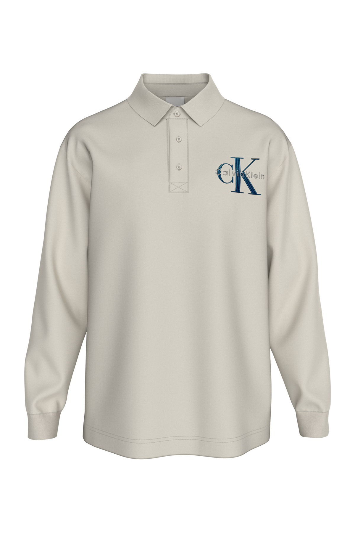 کلوین کلاین تی شرت مردانه پولو مدل LV04RD201G67U LS CHUNKY PIQUE RELAX