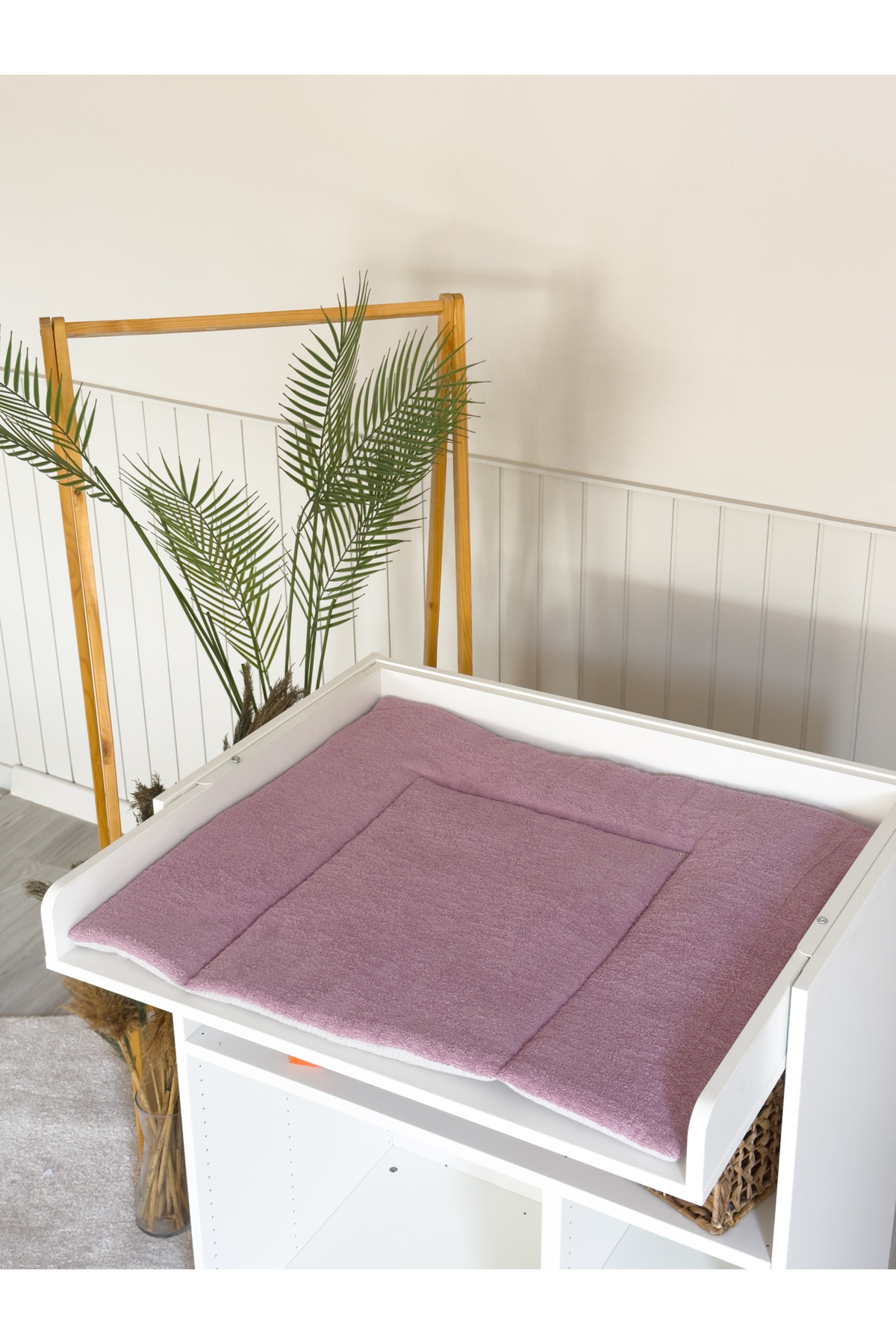 Pastelya Pembe Gri Bebek Alt Açma Seti, Su Geçirmez Değiştirebilir Ped, Alt Açma Minderi fotoğrafı 6 (önizleme)