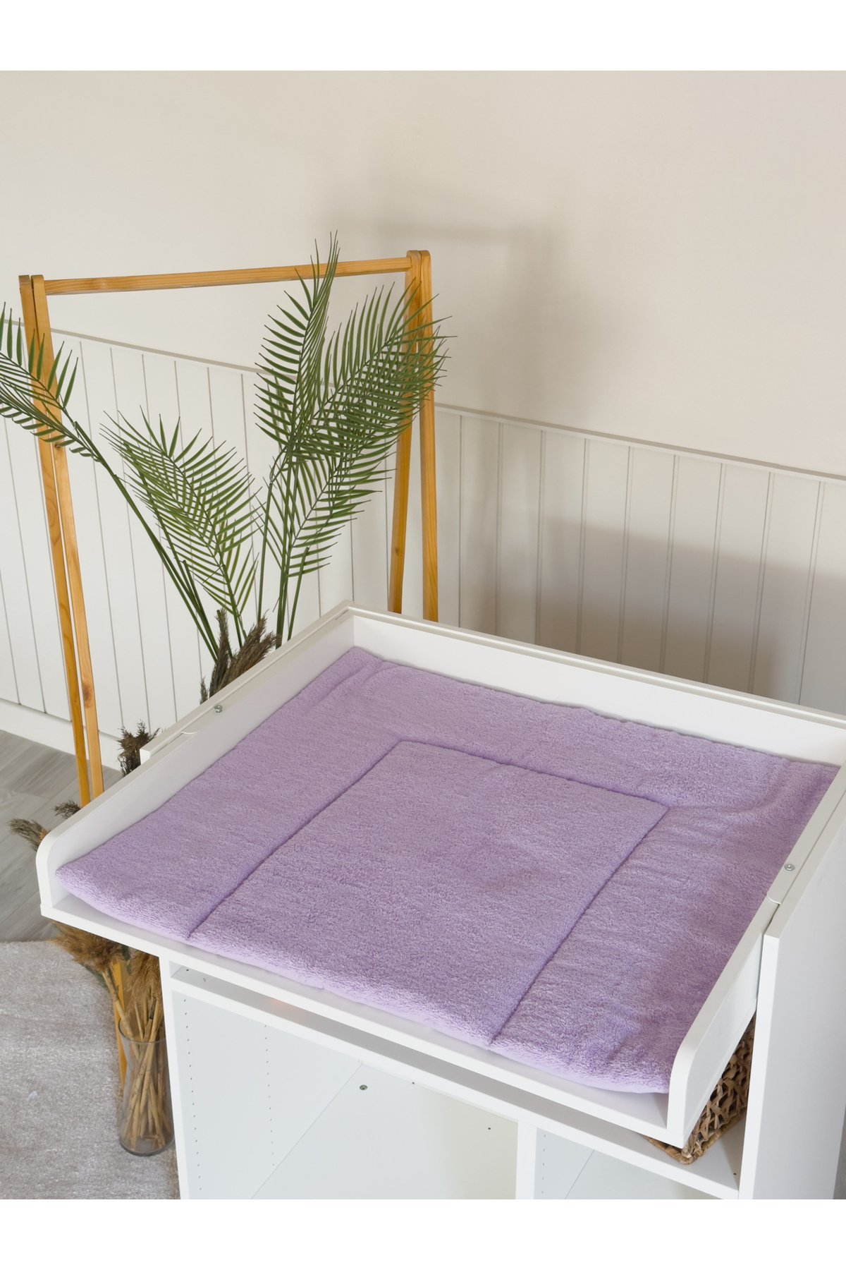 Pastelya Mor Bebek Alt Açma Seti, Su Geçirmez Değiştirebilir Ped, Alt Açma Minderi fotoğrafı 6 (önizleme)