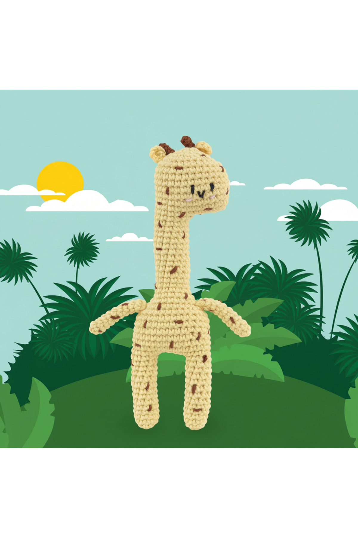 Hello Minik Zürafa Amigurumi Yapım Kiti Türkçe Klavuz ve Videolu