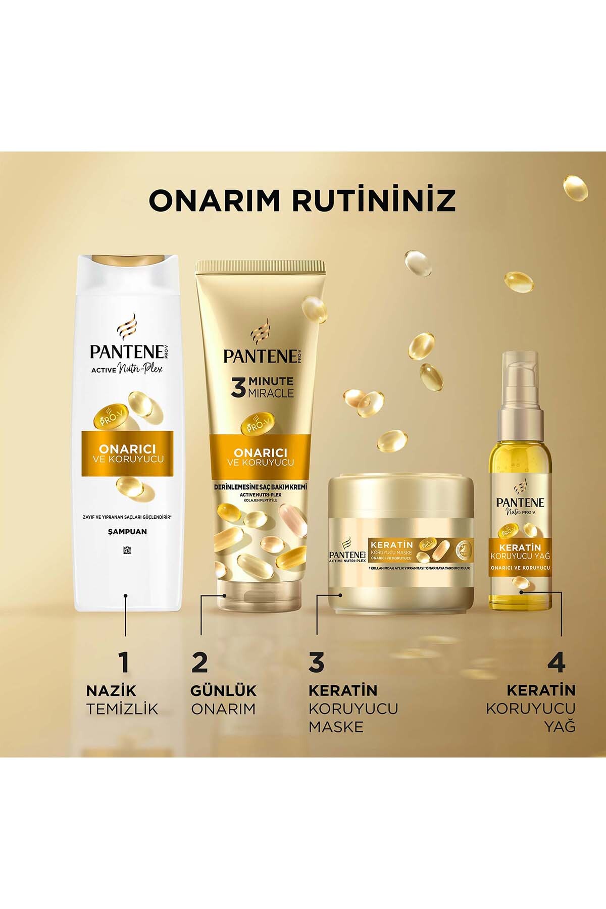 Onarıcı & Koruyucu, Yıpranmış Saçlar İçin Keratin Koruyucu Saç Bakım Maskesi 200ml x 2 Adet — 8681002999930 — تصویر 6 از 7