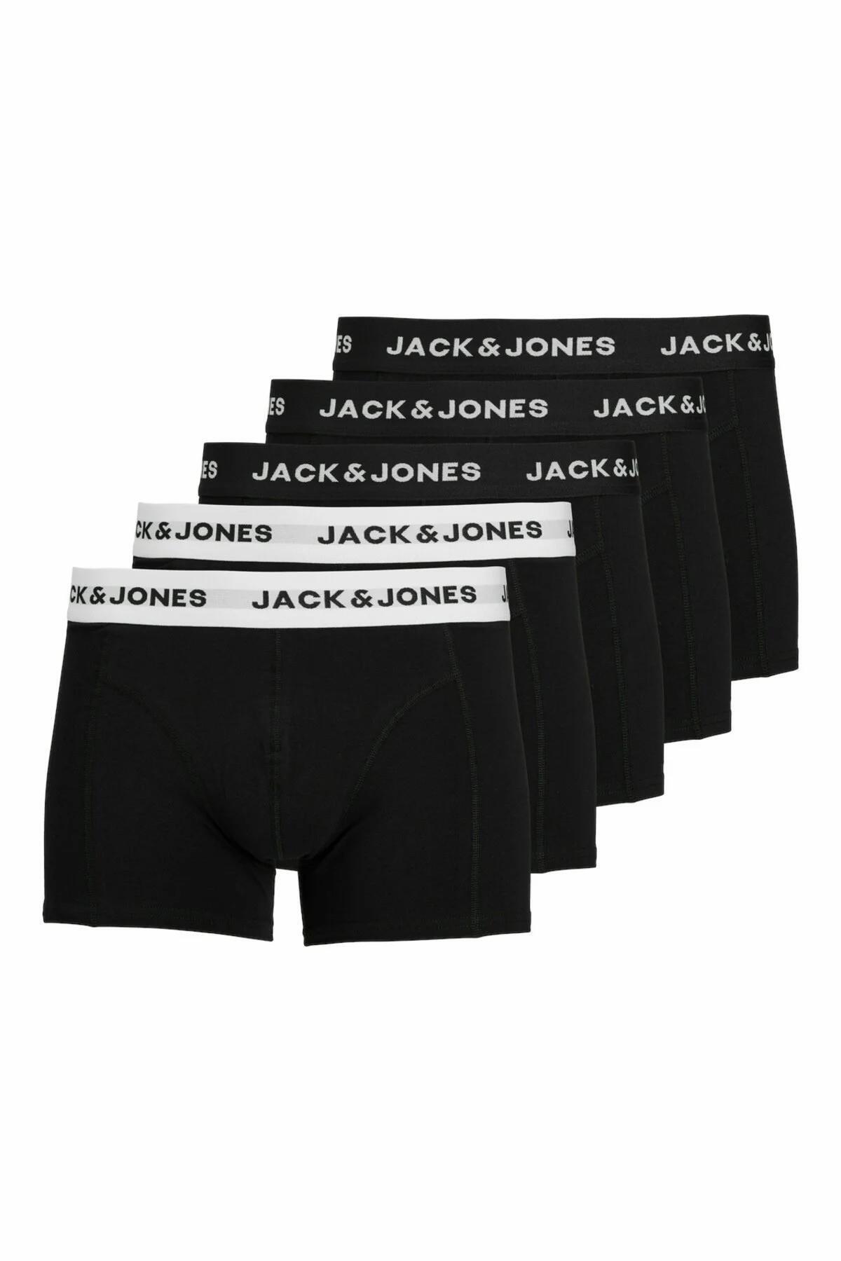 شورت بوکس مردانه جک جونز مدل Solid 5-Pack 12254366 جک اند جونز باکسر Jack & Jones