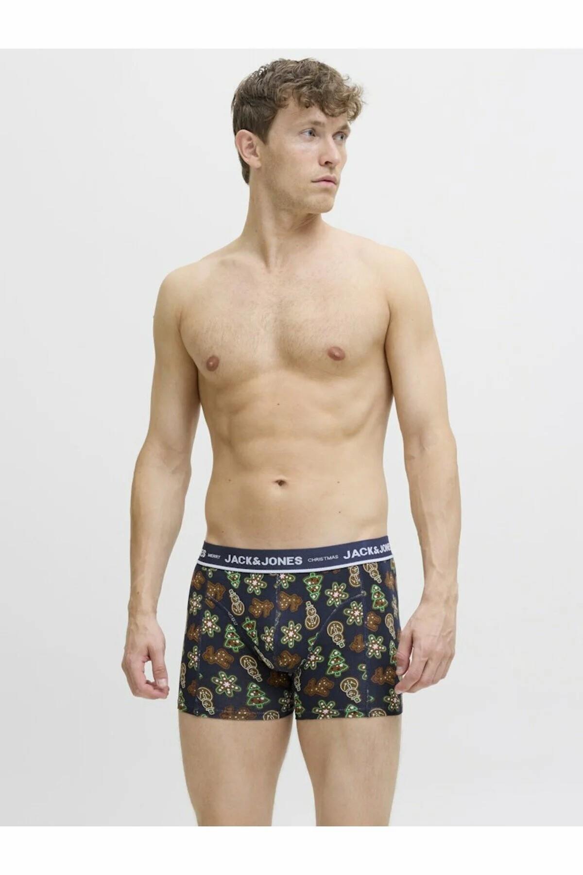 باکسر مردانه طرح دار فاق نرمال | جک اند جونز Jack & Jones 12285149 - تصویر 5