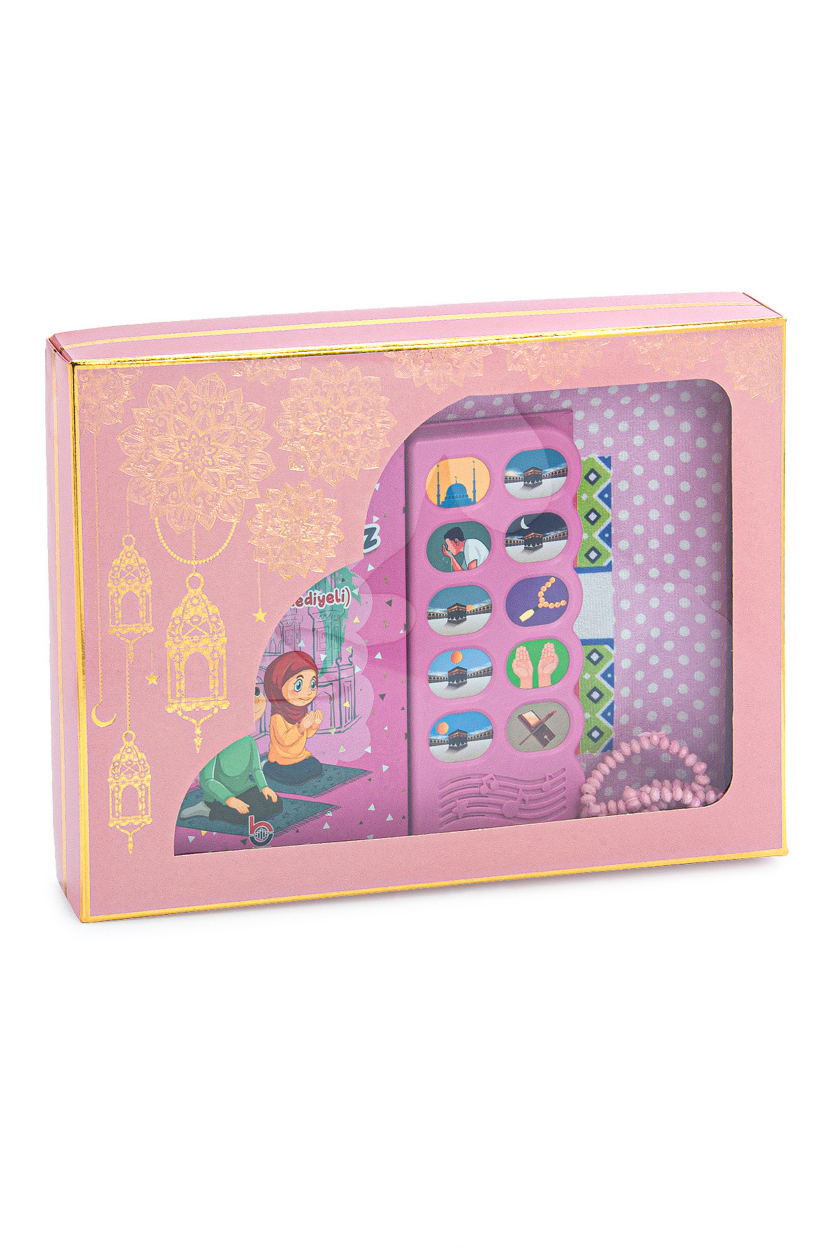 ihvan online Namaz Öğreten Sesli Cihazlı Kitap Tesbihli Kızımın Çocuk Seccadesi Seti fotoğrafı 3 (önizleme)