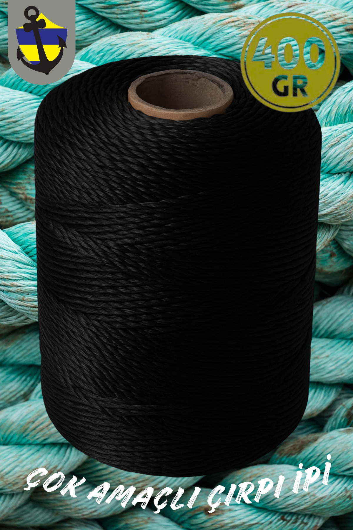 Karadeniz Dekor Ağları Çok Amaçlı Çırpı İpi 400 GR - SİYAH