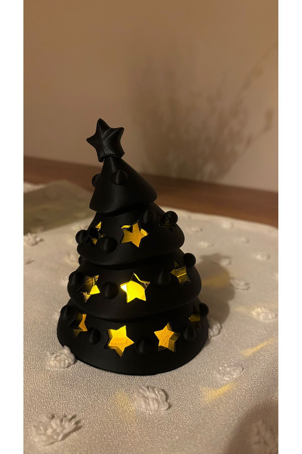 Modern Pine Tree Illuminated Trinket & Object 5x10 (with LED light gift)