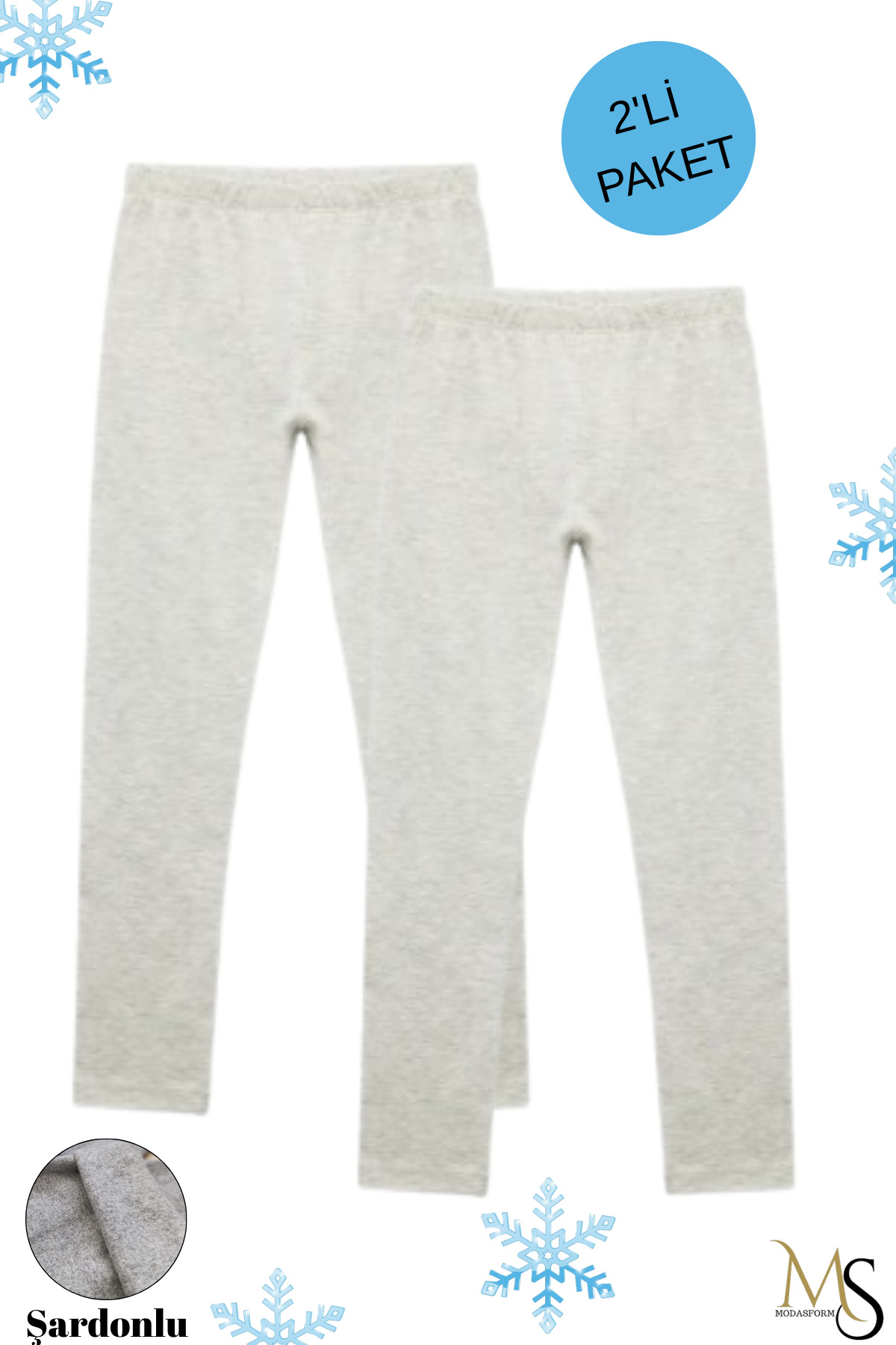 2-Pack Cotton Sardine Girls Boys Thermal Leggings Underwear