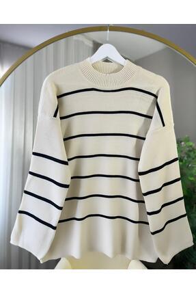 Parla Modam ERPA OVERSİZE ÇİZGİLİ SALAŞ TUNİK 3014