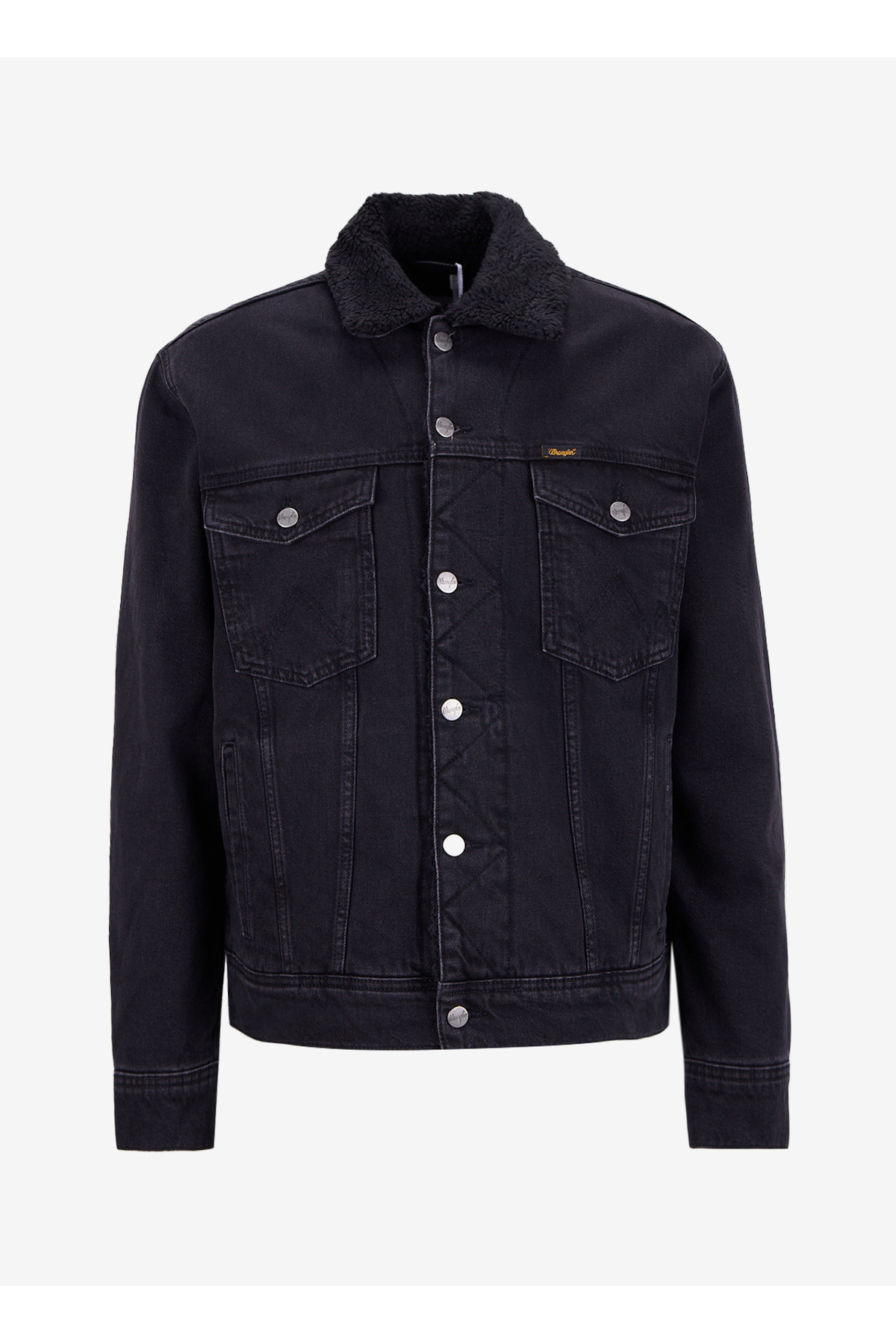 WRANGLER Siyah Erkek Denim Ceket W45D4365818 Siyah Denim Ceket görsel 7