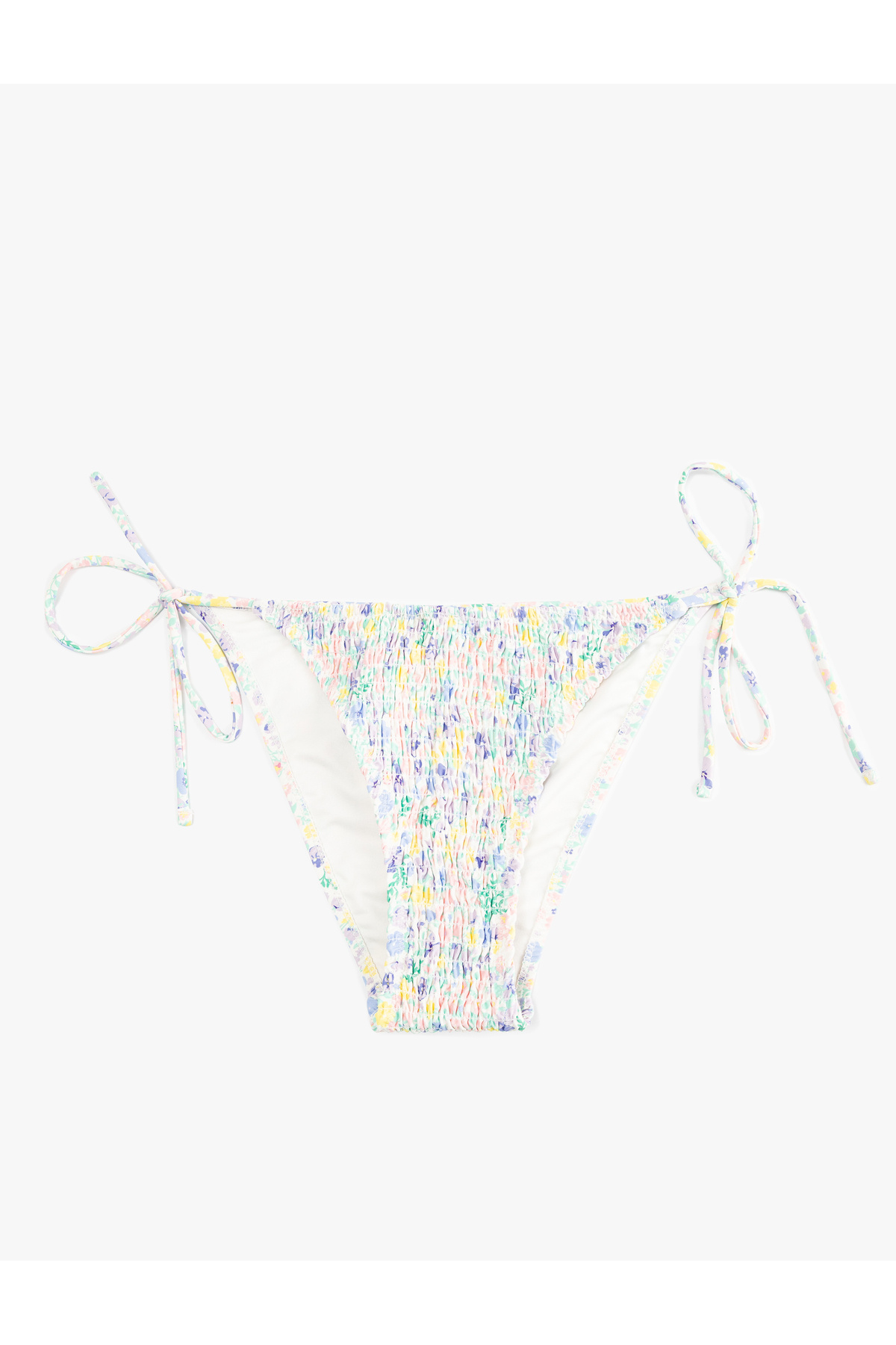 Koton Çiçek Desenli Gipeli Yanları Bağlamalı İpli Bikini Altı