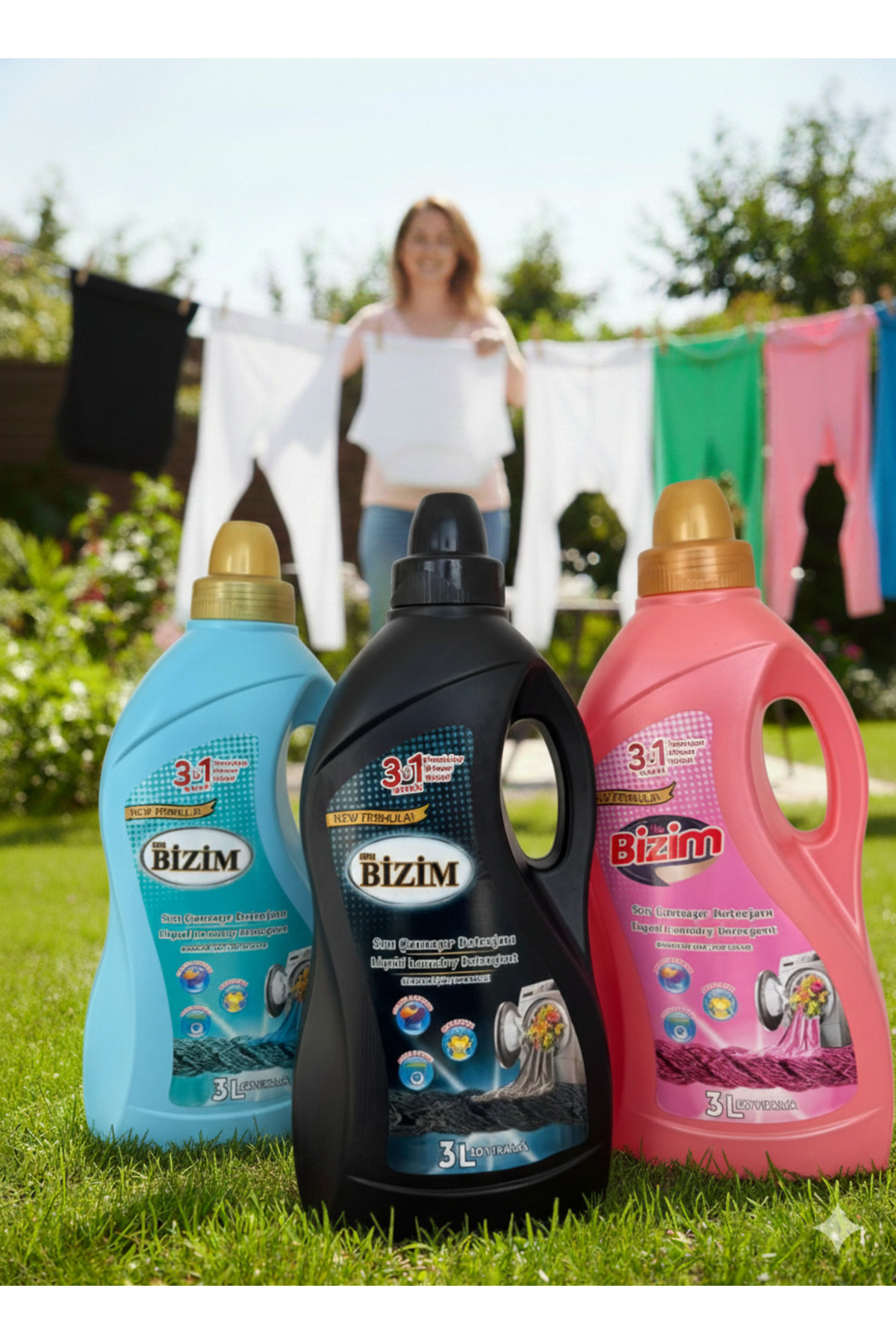 Can Bizim Sıvı Çamaşır Deterjanı 3L 3'LÜ Set. 1x Siyahlar 1x