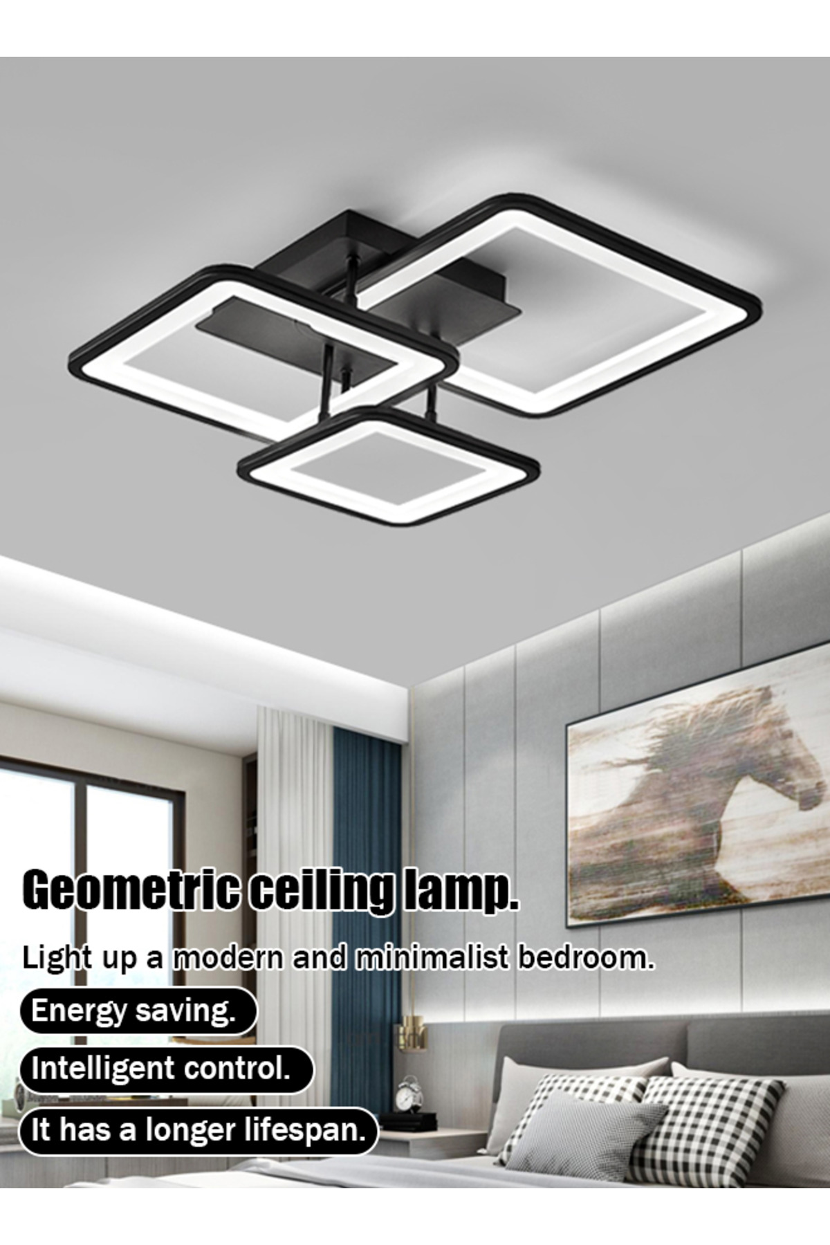 مصباح سقف مربع من الأكريليك