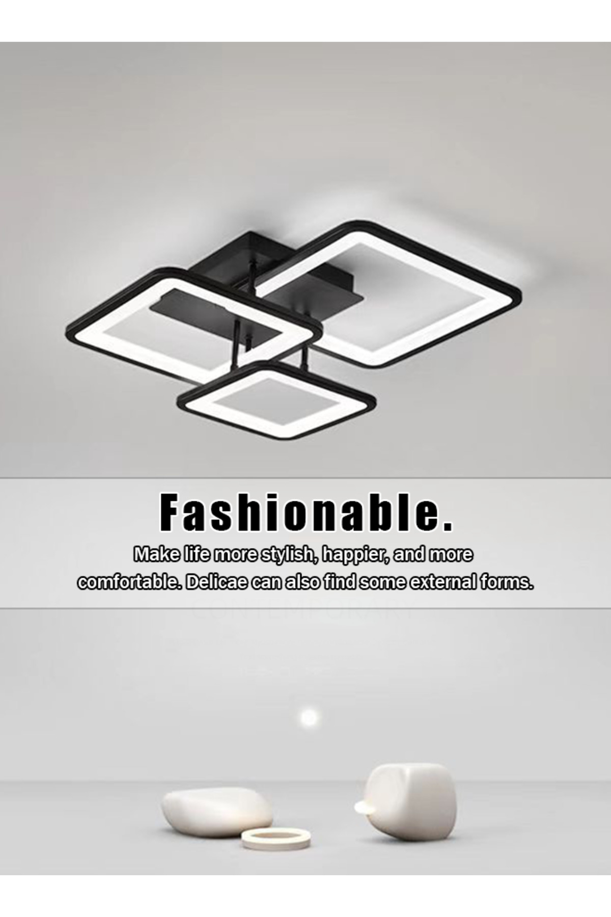 مصباح سقف مربع من الأكريليك