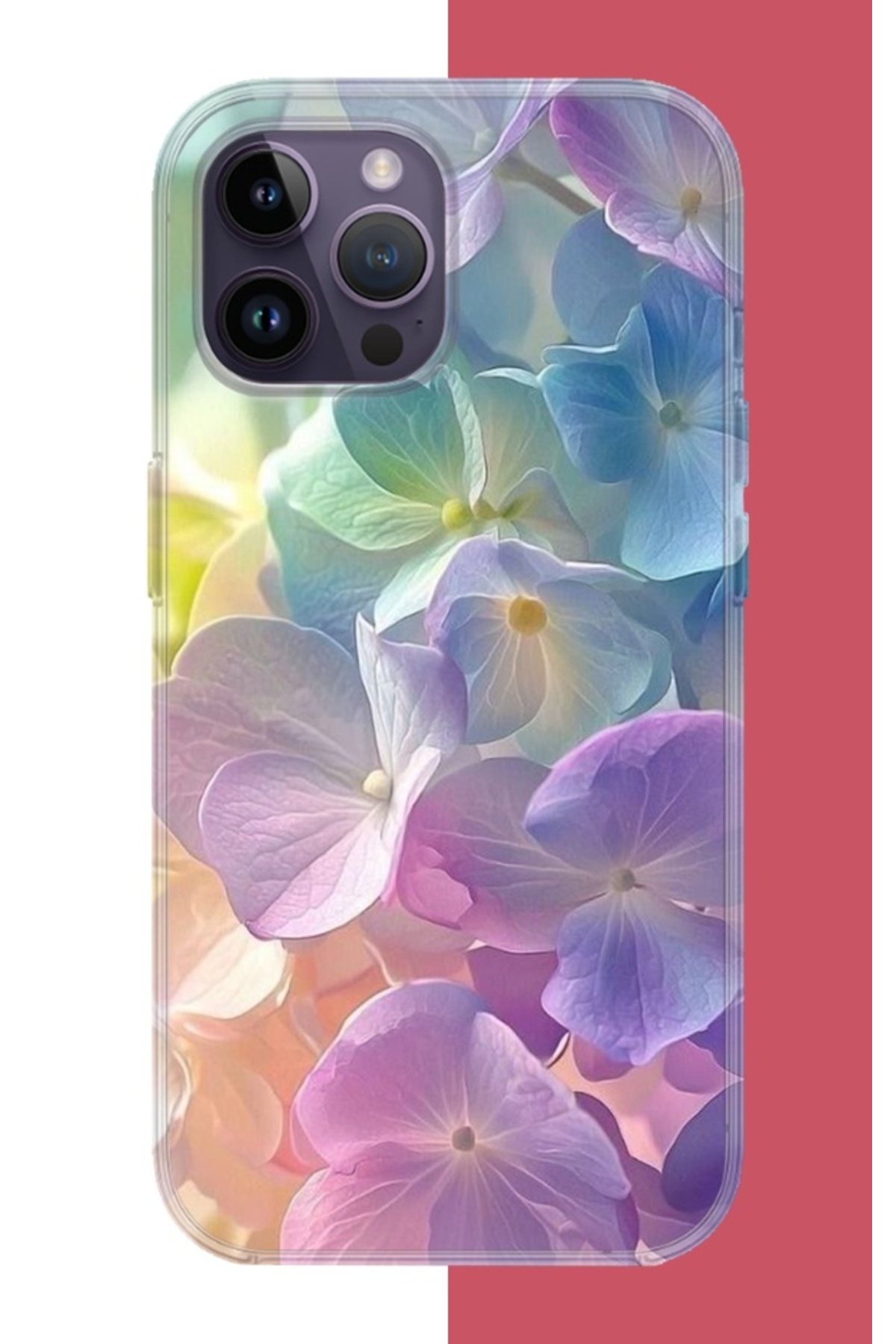 Iphone 14 Pro Max Compatible Colorful Flower2 UV Printed Silicone Case