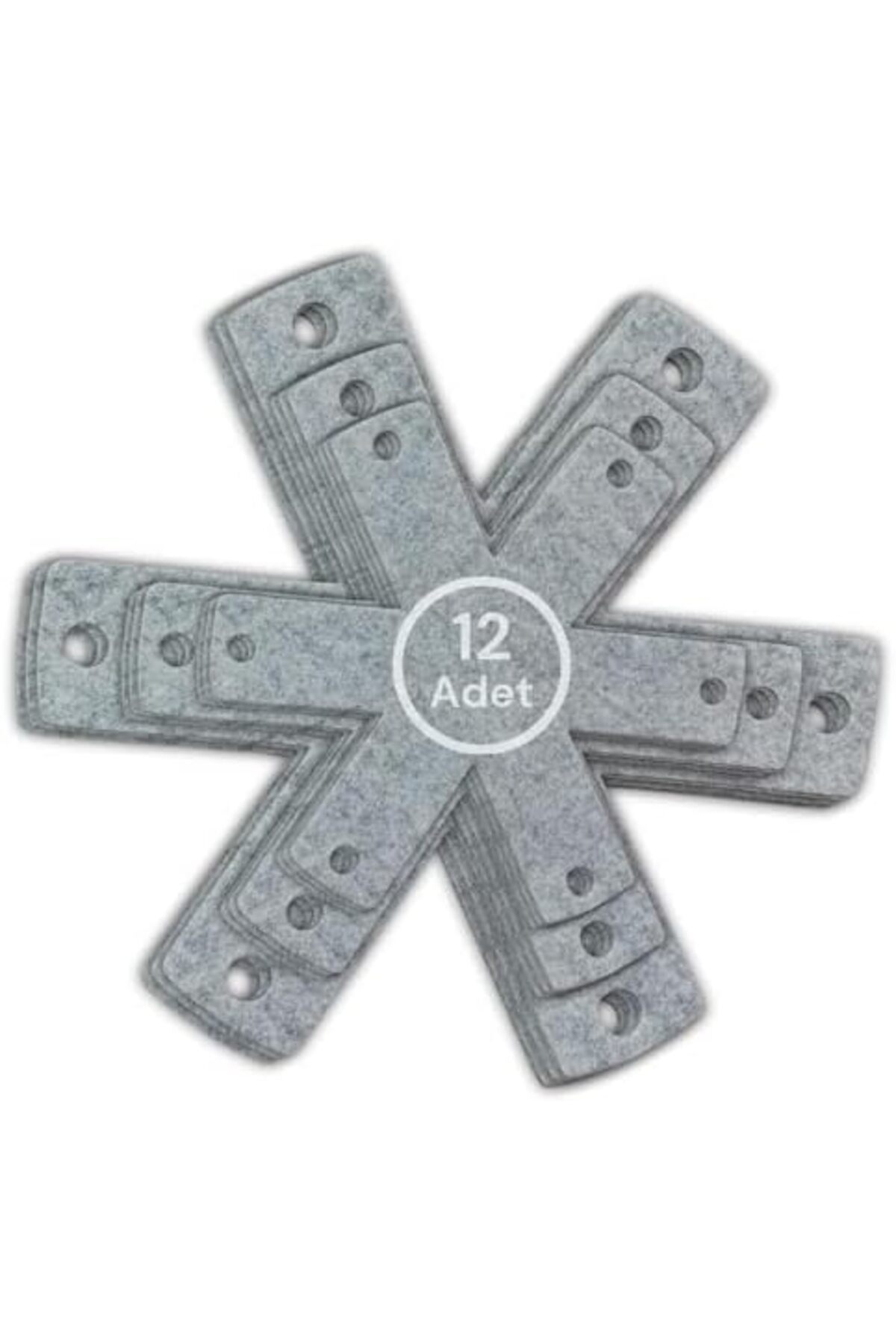 Yıldızan trea_ 12 Adet Tencere Tava Koruyucu Düzenleyici Çizilme Önleyici Set (Gri) _yola 1198781