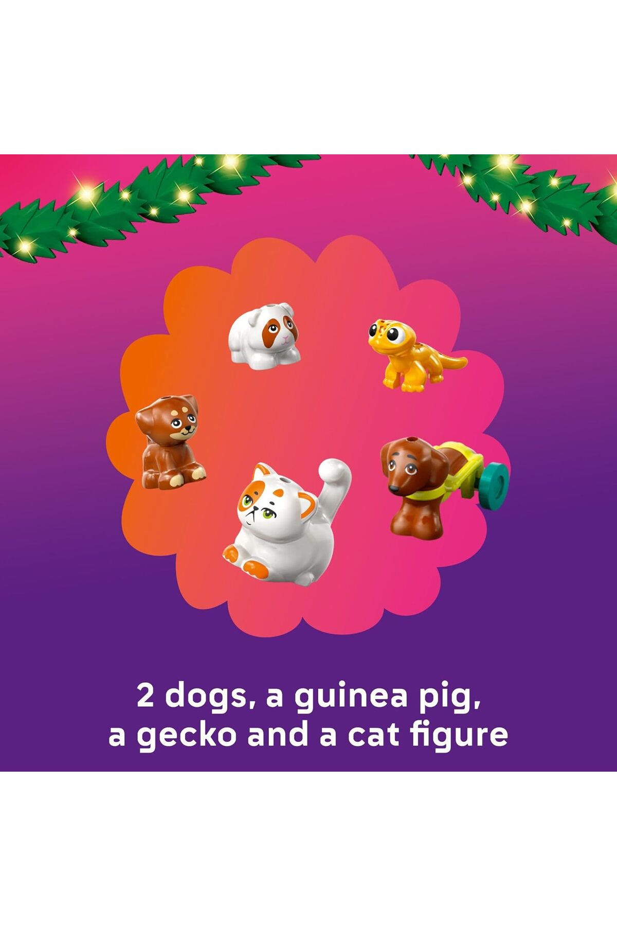 تقویم ماجراجویی دوستان ۲۰۲۵ (۴۲۶۶۸) – ۲۴ سورپرایز قابل ساخت، ۵ مینی‌دول و ۵ حیوان خانگی