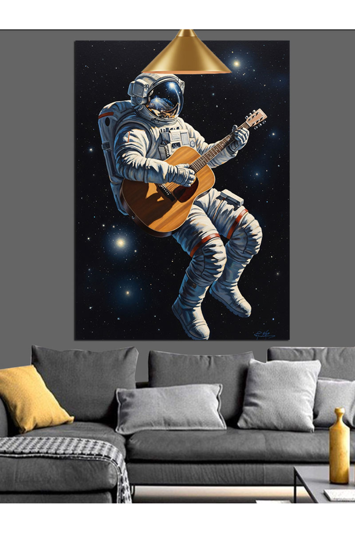 gitar çalan Yüksek kaliteli yağlı boya dokulu Kanvas Canvas Tablo kanvas tablo canvas tablo duvar d