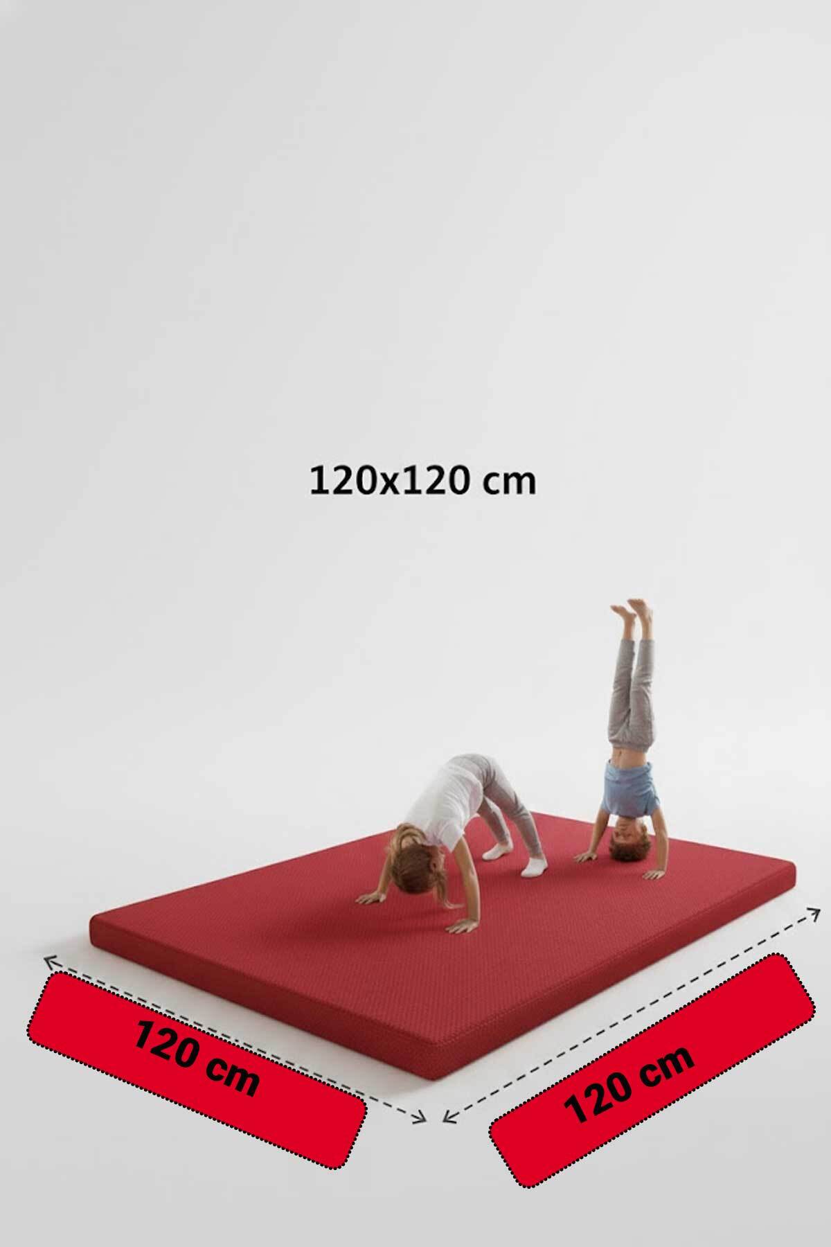 RevuBaby Çocuk Jimnastik Minderi 120x120x5 Cm 600 Denye Sıvı Geçirmez Kumaş Kaydırmmaz Yıkanabilir BÜYÜK BOY fotoğrafı 2 (önizleme)