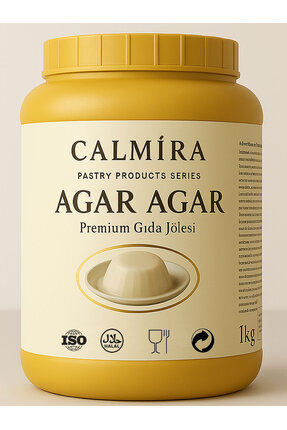 CALMİRA Agar Agar 900 Blom 1Kg / Su Yosunu Özütü / Bitkisel Jelatin / Helal