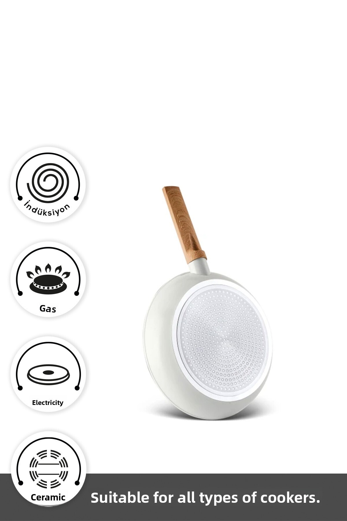 Karaca Τηγάνι Επαγωγικό x Refika Swiss Crystal Almond Cream 30 cm