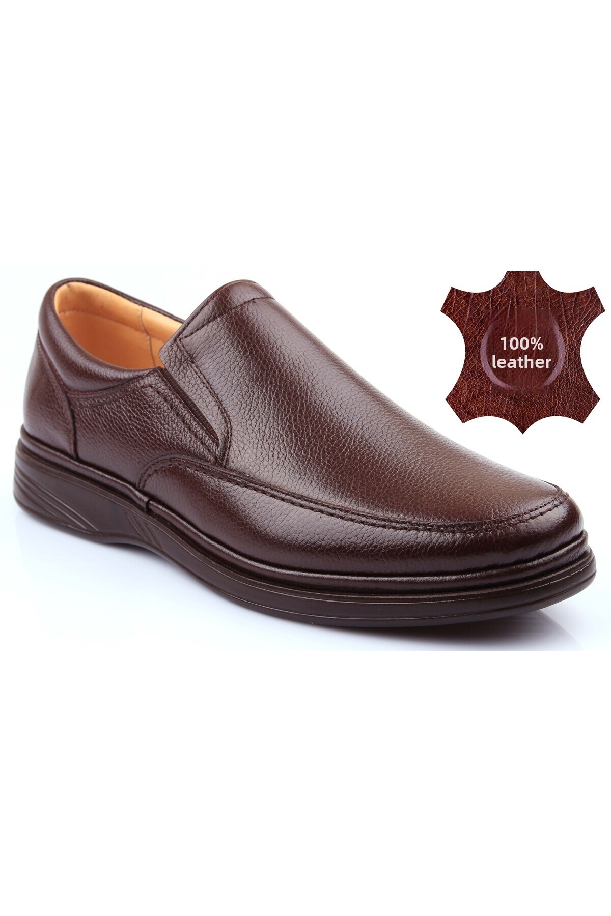 DETECTOR Inside and Outside Genuine Leather Ultra Orthopedic Large