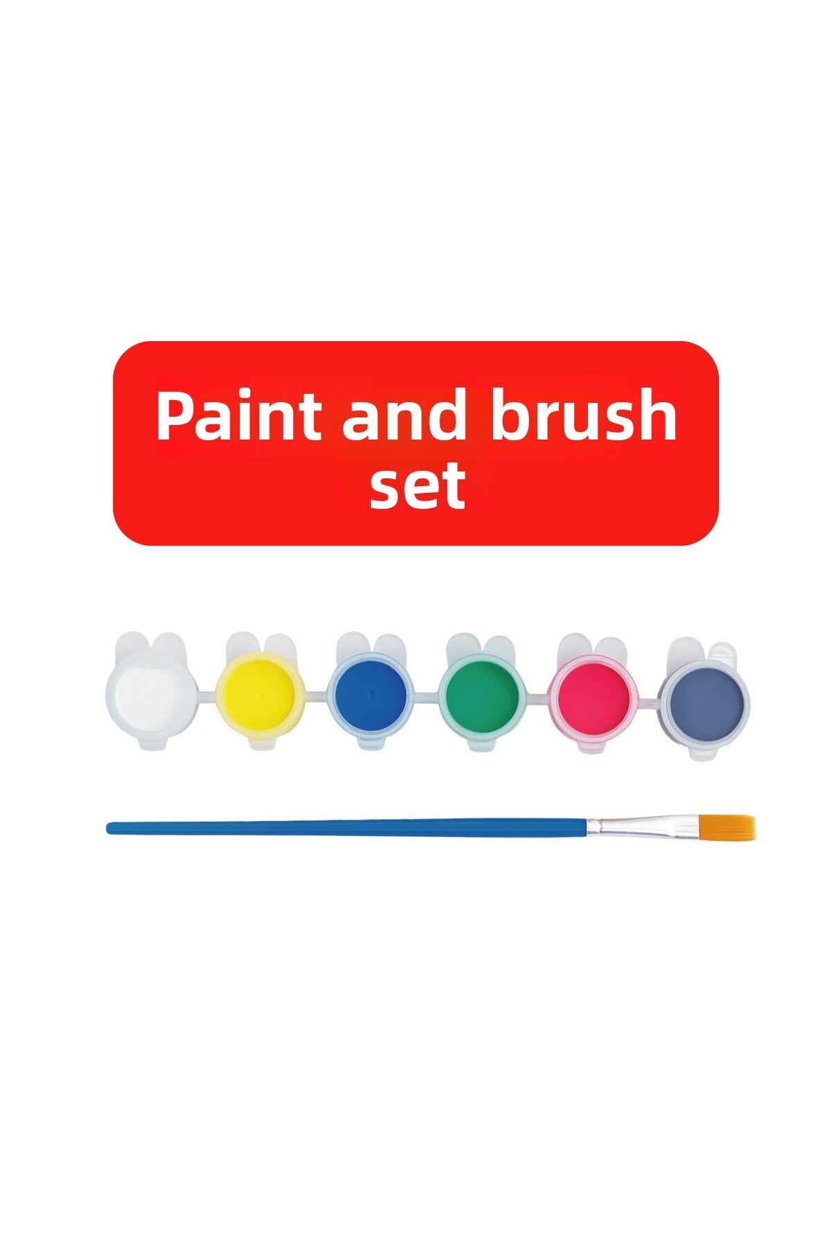 مجموعه رنگ و قلم‌مو پیش‌دبستانی – ۶ تکه لوازم فعالیتی