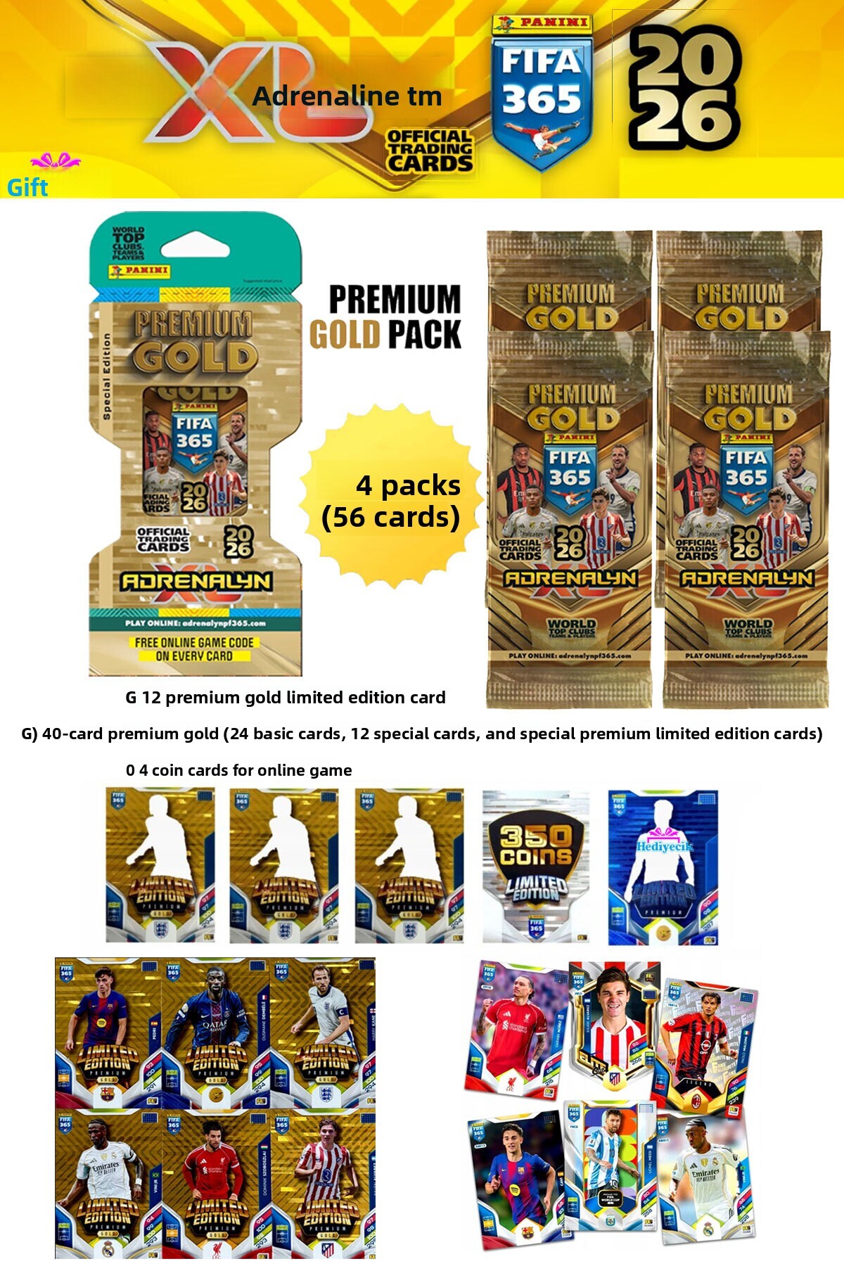 hediyecik Special Limited Edition Panini Fifa 365 2026 Adrenalyn