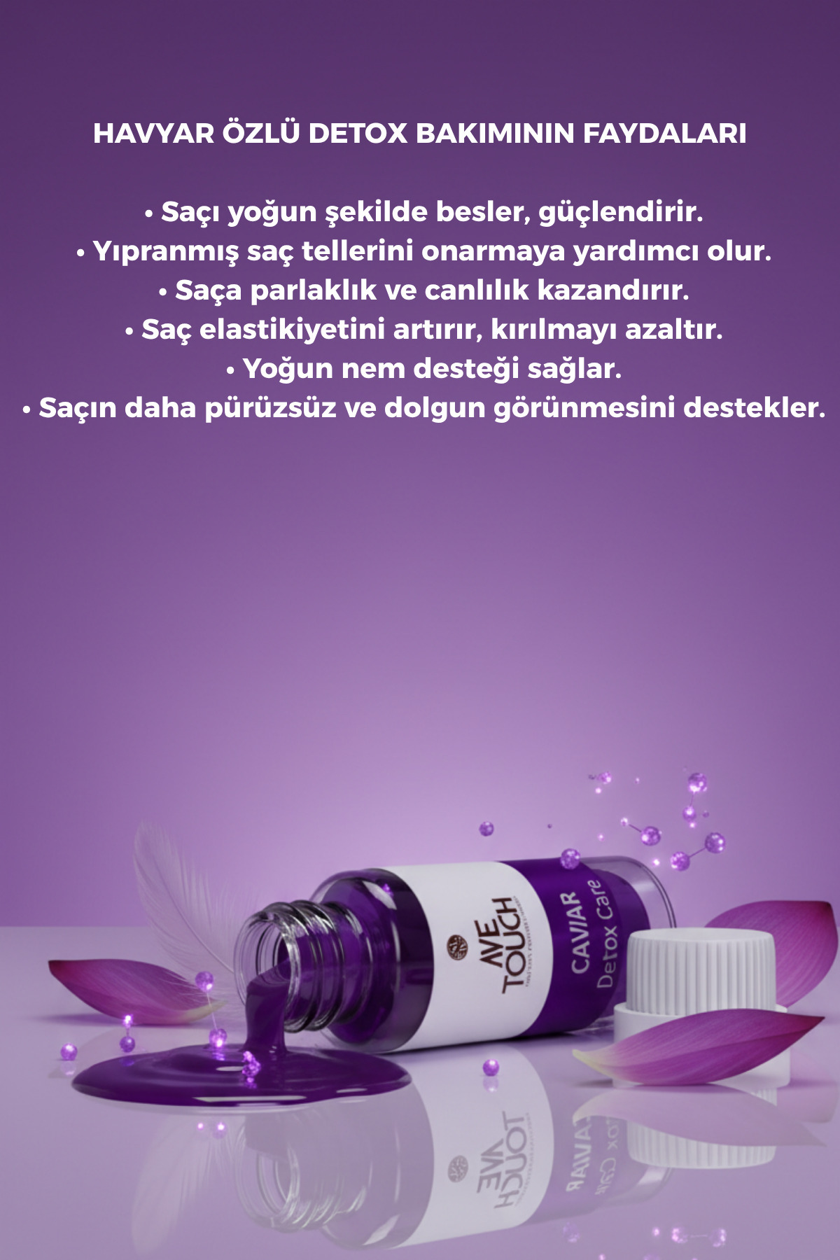 Detox Hair Maske & Caviar Detox Care Ekstrat & Collagen & Hyaluronik Asit Ekstrat Saç Bakım Seti — 07 — تصویر 3 از 7