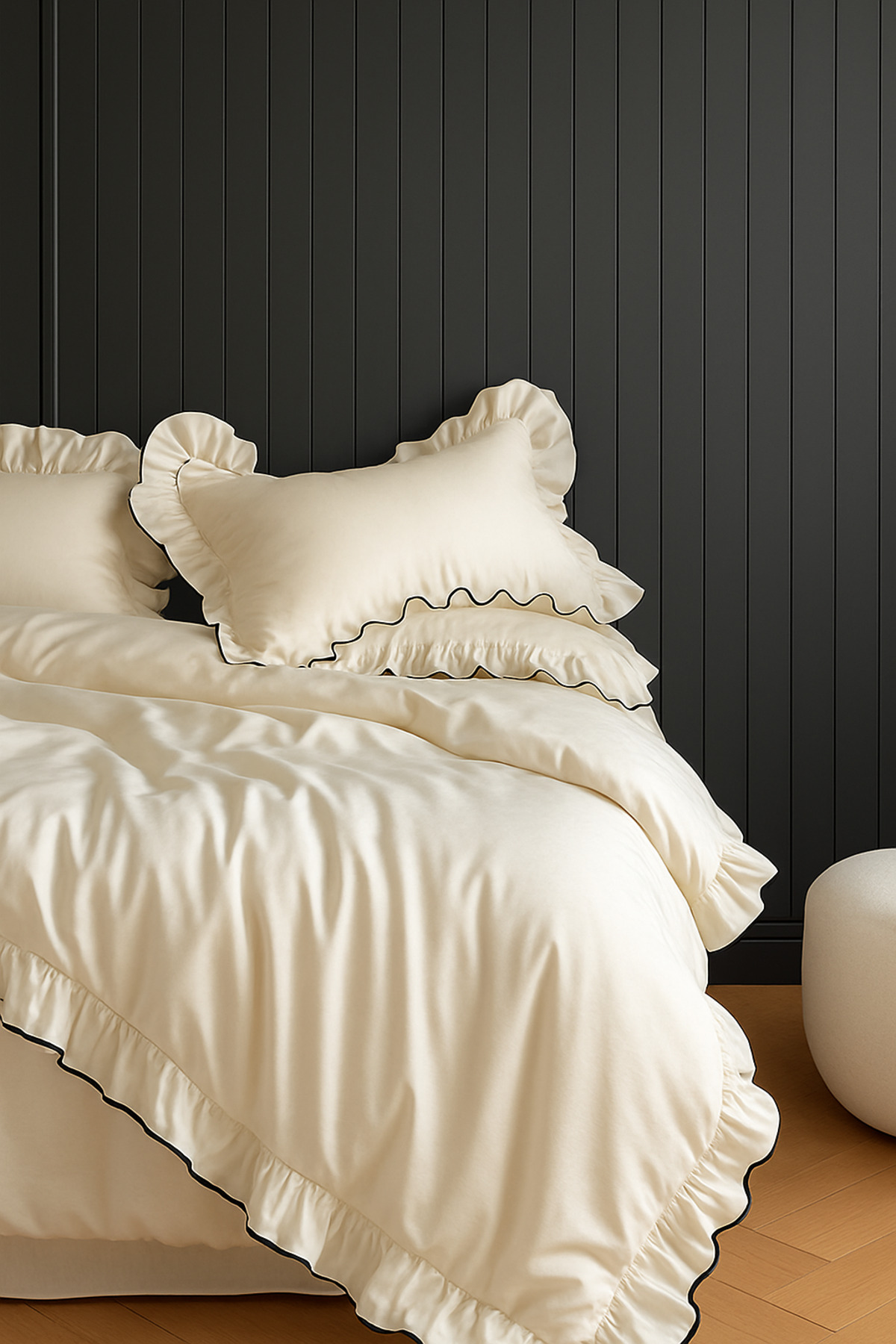 conzaliza Çift Kişilik Lüx Fırfırlı Nevresim Seti fotoğrafı 2 (önizleme)