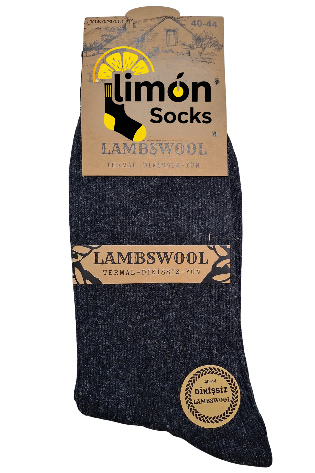 Kışlık Lambswool Yün Çorabı (5 Çift) Kadın ve Erkekler Için Termal Özellikli Kalın Çorap — görsel 2