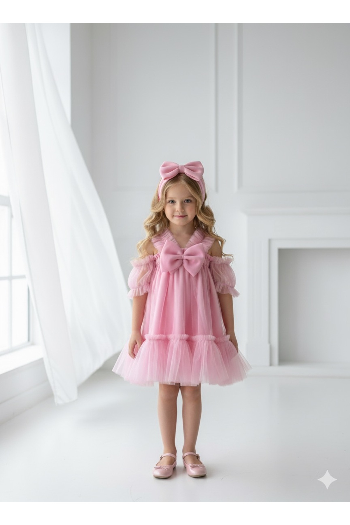 BİYA BABY kız çocuk ve bebek tül doğum günü özel gün elbisesi tütü elbise fotoğrafı 3 (önizleme)