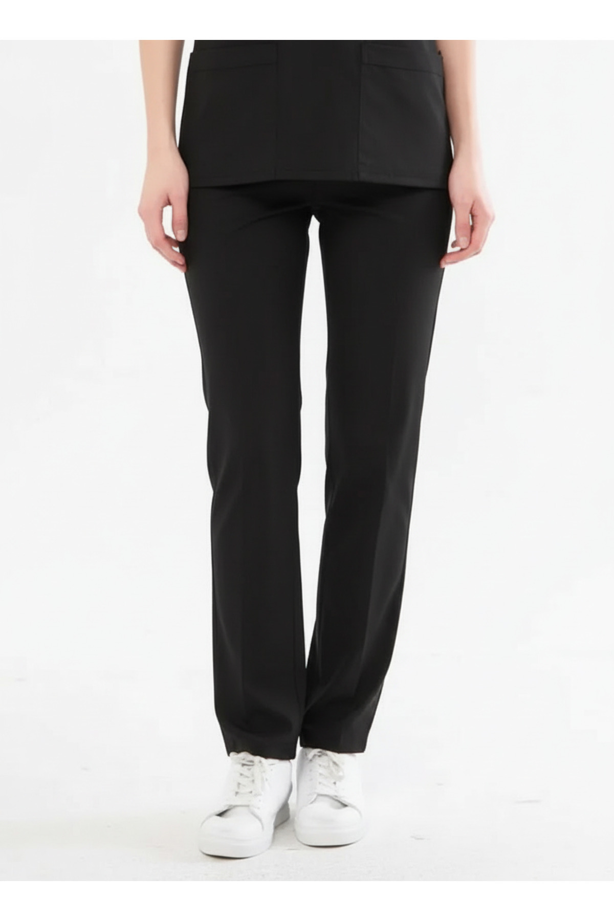 Class Üniforma Tek Alt Siyah Likralı Unisex Doktor Ve Hemşire Forması Scrubs Cerrahi Pantolon