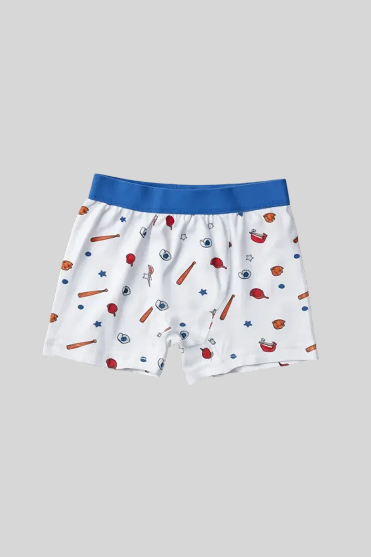 Defne Baby Erkek Çocuk Pamuklu Beyzbol Desenli Atlet Boxer İç çamaşır Takımı fotoğrafı 3 (önizleme)