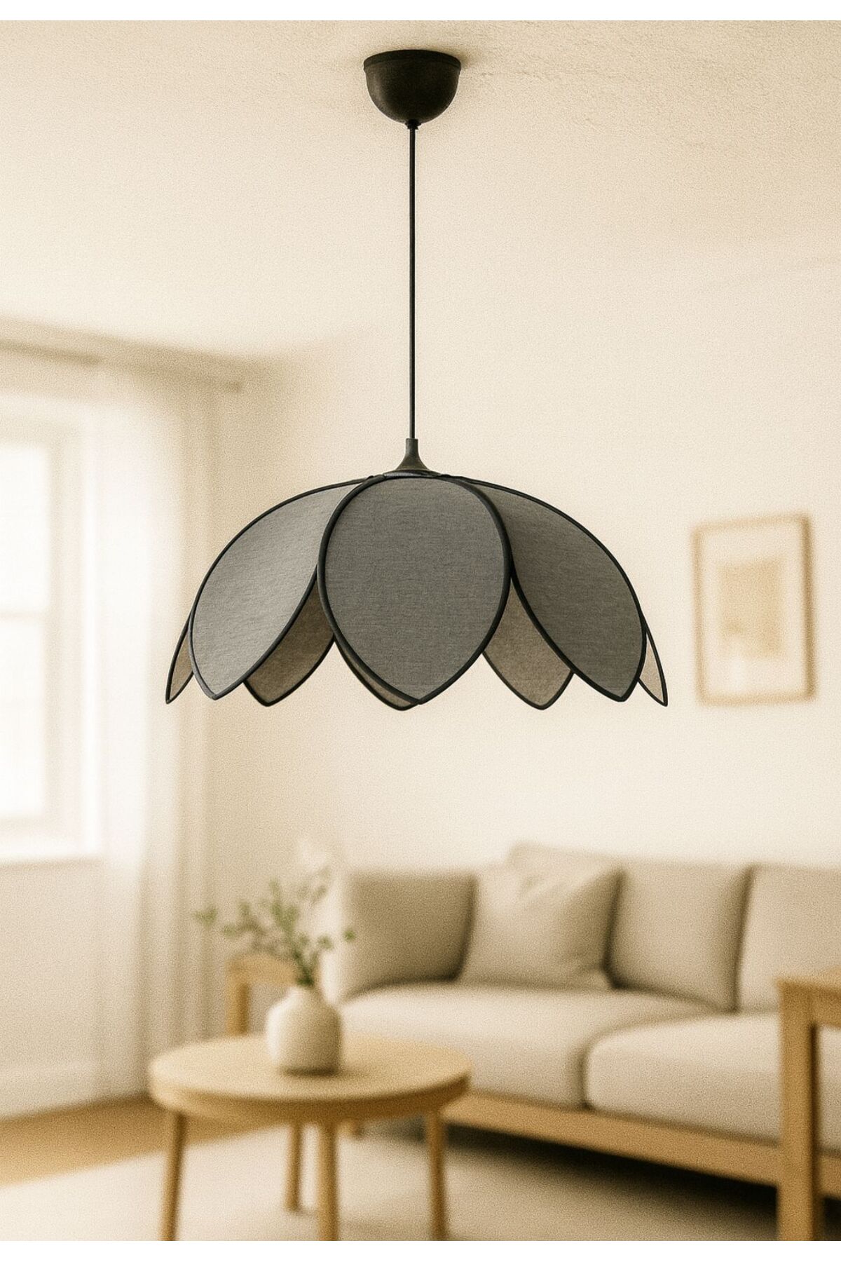 Modern Design Flower Pendant Fabric Boheme Living Room Living Room Kitchen Chandelier