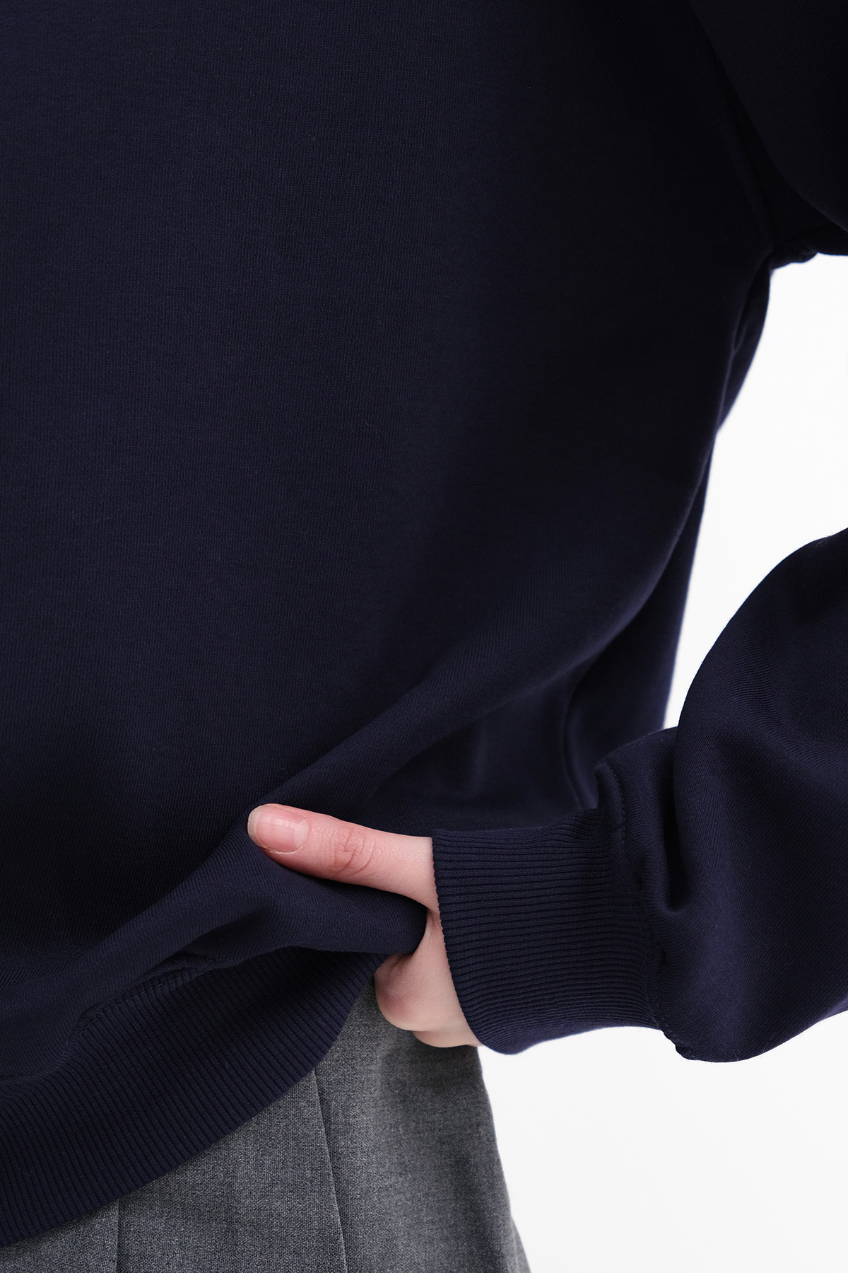 Addax Şardonlu Basic Sweatshirt S3408-K11 görsel 4