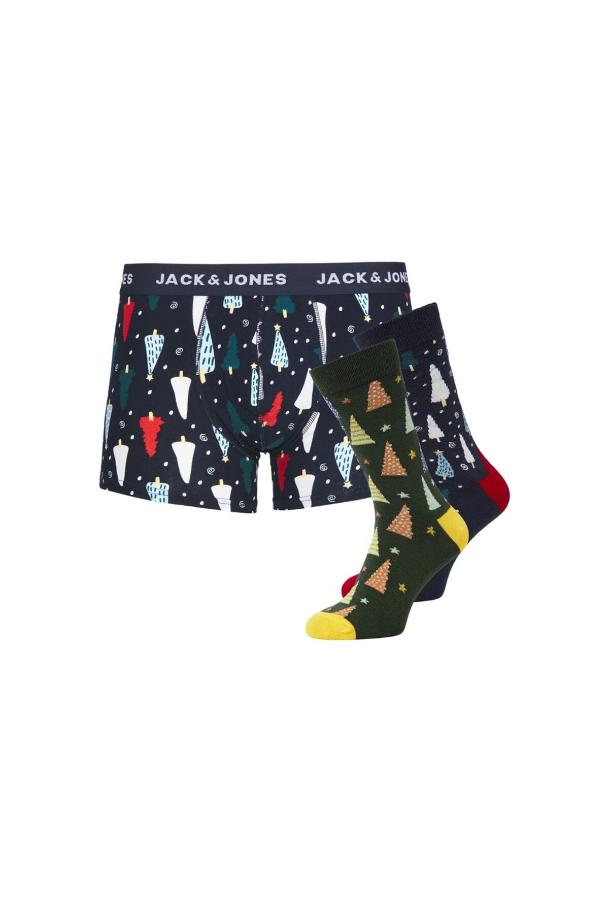 ست هدیه مردانه آبی نفتی Jacnavy Tree Giftbox - 12228074 جک اند جونز باکسر Jack & Jones