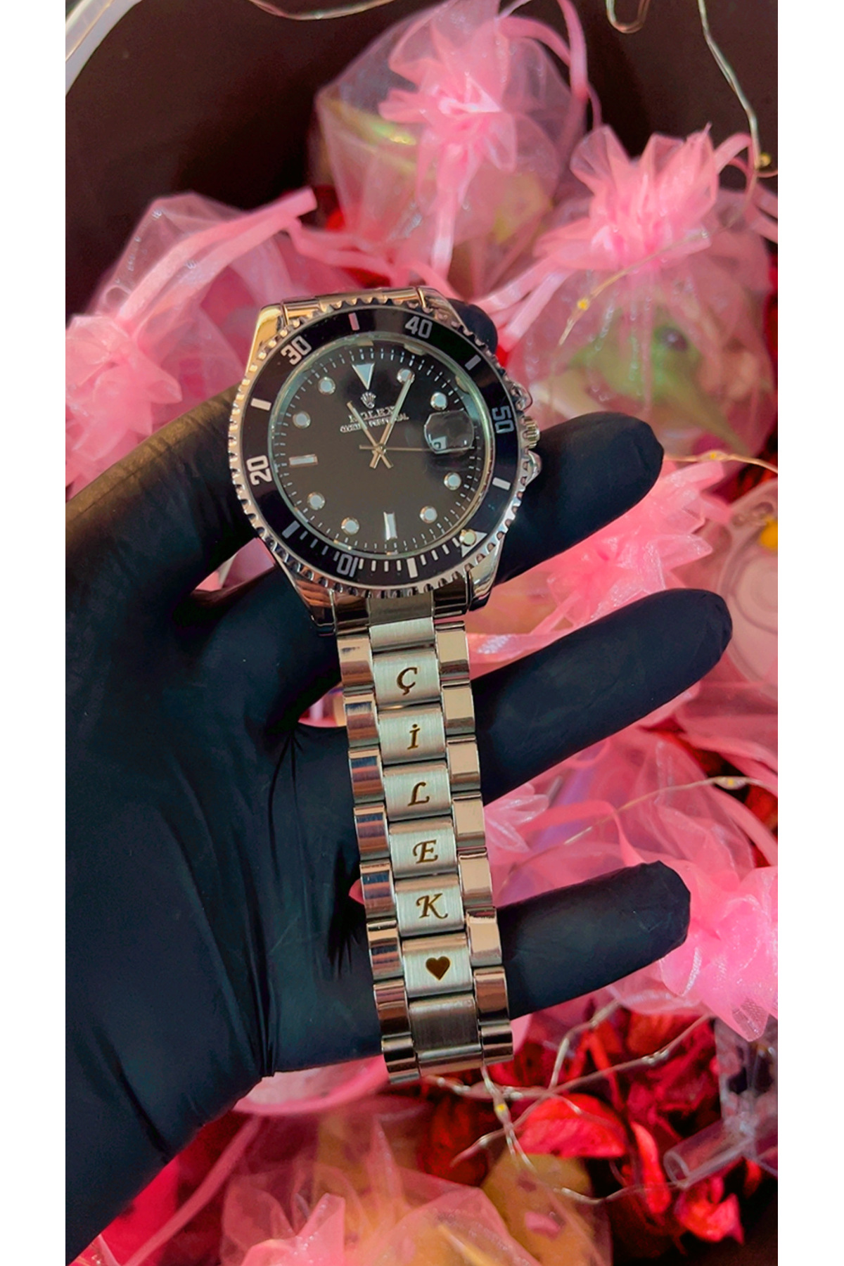 TAŞ DEVRİ HEDİYELİK  İsimli Kol Saati Siyah Ekran Çelik Kordon Erkek Kol Saat - Görsel 7