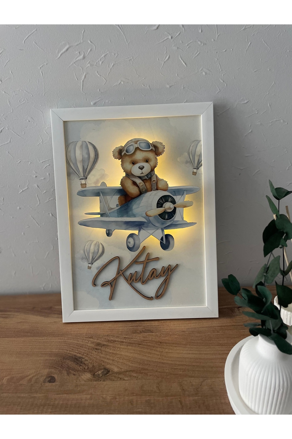 KRVTASARIM Çerçeve ledli bebek kapı süsü fotoğrafı 2 (önizleme)