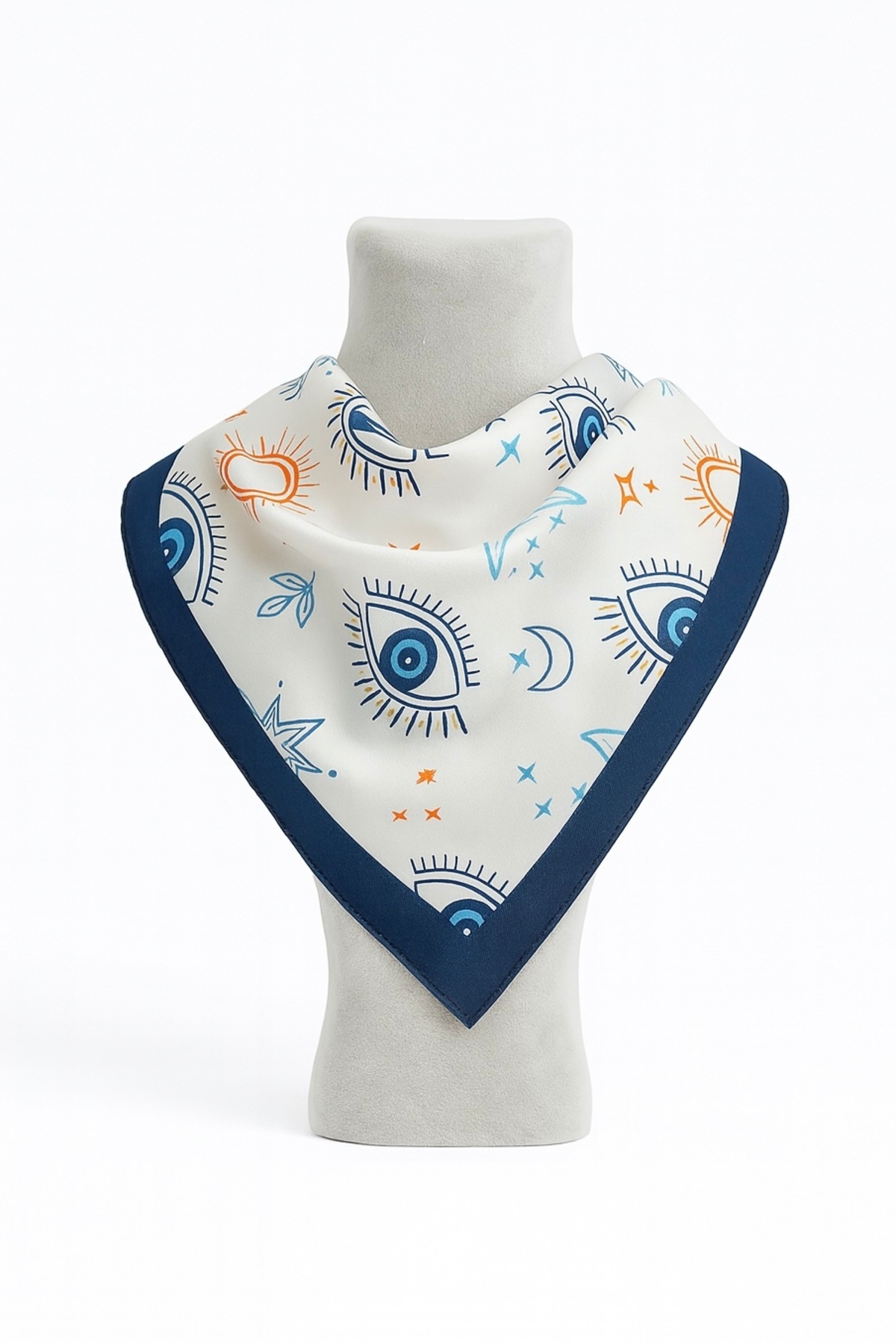 Eye Pattern Satin Scarf Bandana - 50 x 50 cm
