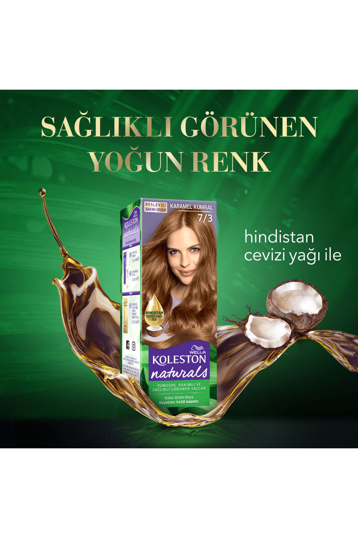 Wella Koleston Naturals Saç Boyası 7/3 Karamel Kumral