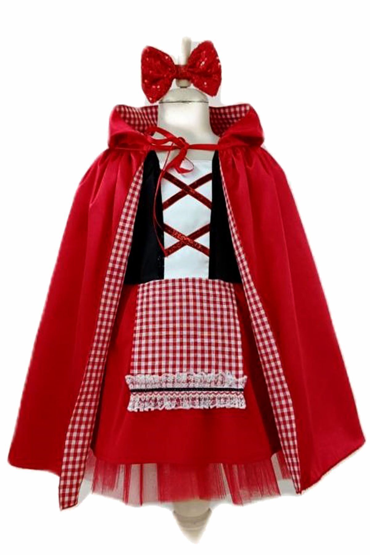 Genel Markalar KIRMIZI BAŞLIKLI KIZ ÇOCUK KOSTÜMÜ DOĞUMGÜNÜ , PARTİ , OKUL, ETKİNLİK KIZ ÇOCUK KOSTÜMLERİ