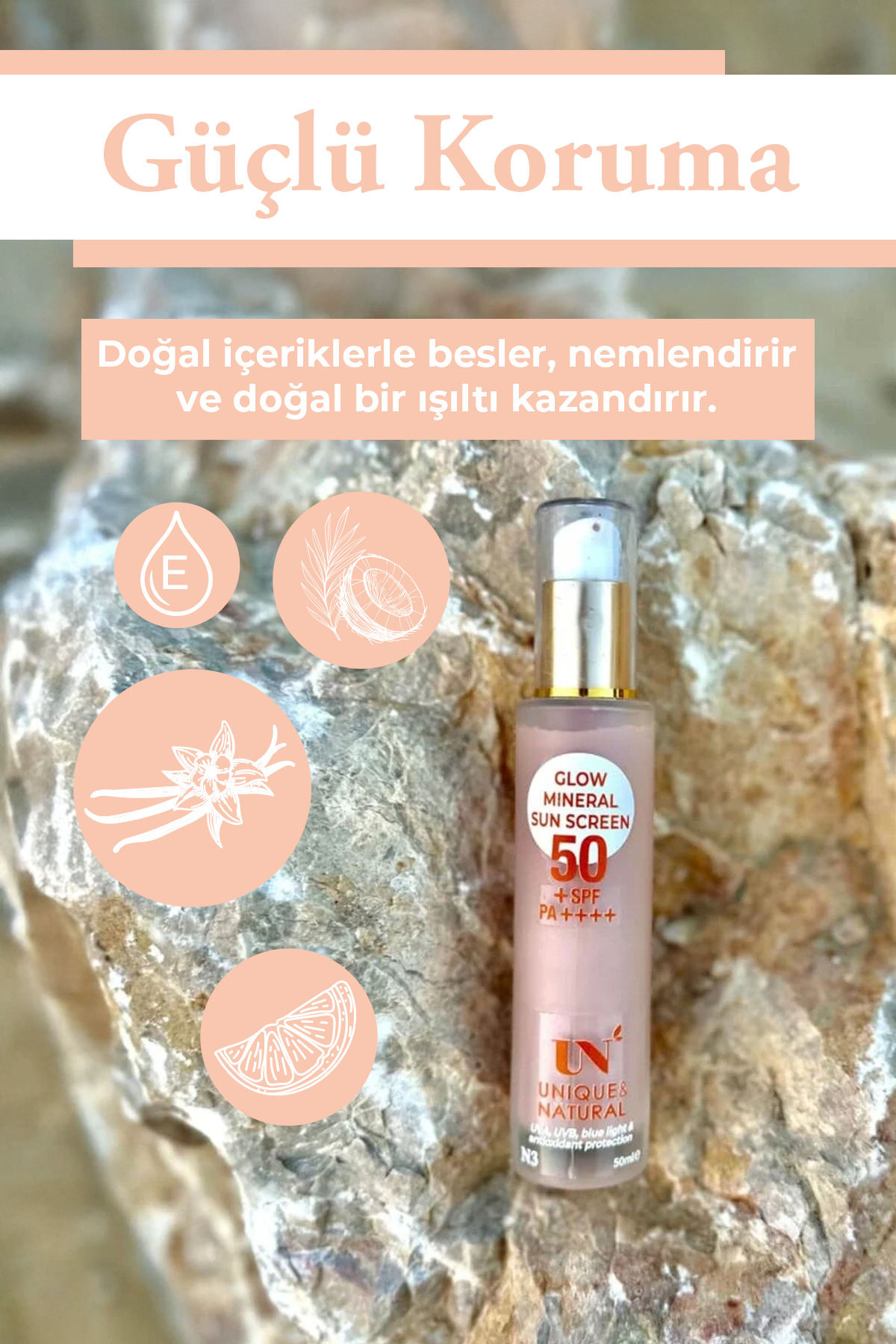 %100 Mineral Filtreli Glow Güneş Kremi | Ton Eşitleyici & Işıltılı - 50+SPF — glow-mineral-sun-screen-50spf---renkli-v — تصویر 7 از 9