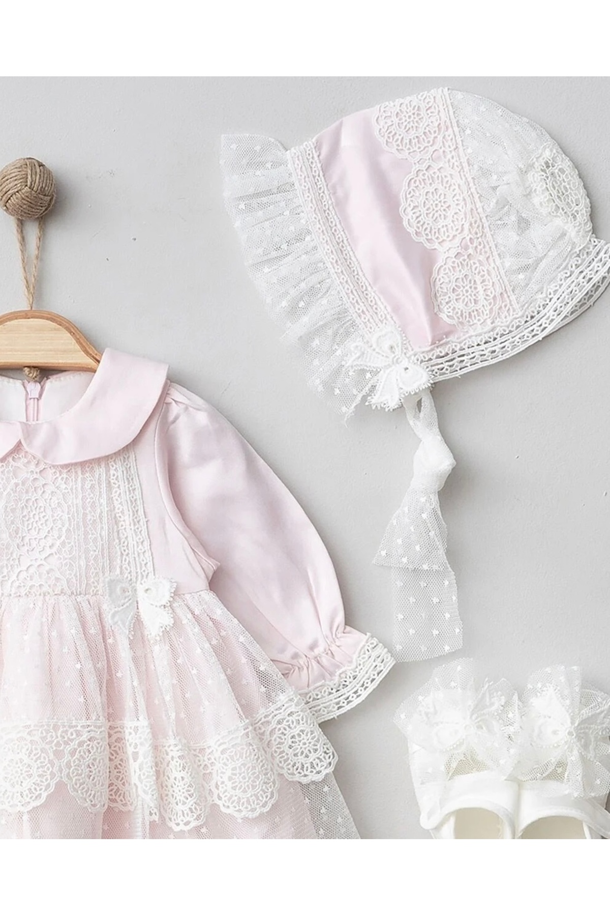 Mert Baby Angela 4'lü Lüx Mevlüt Seti %100 Pamuk Yenidoğan Kız Bebek fotoğrafı 5 (önizleme)