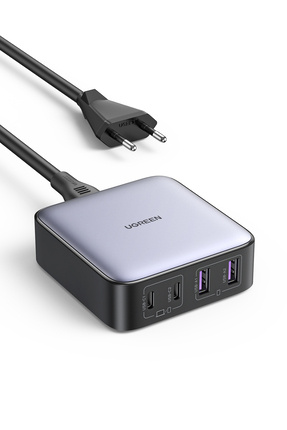Ugreen Nexode 65W GaN 2 Masaüstü 4 Portlu Hızlı Şarj Cihazı İstasyonu 2xUSB-A...
