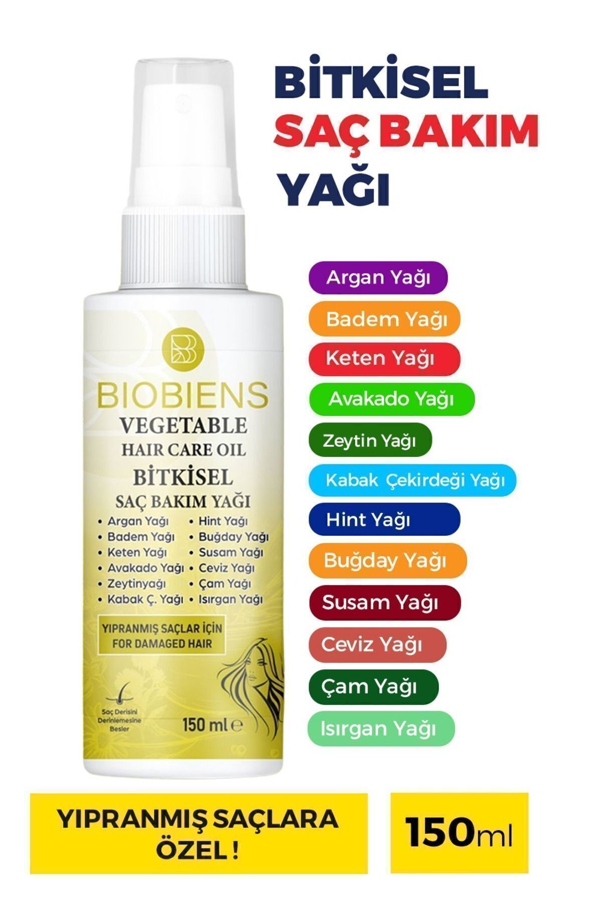 Bitkisel Yağlı Saç Bakım Spreyi 150 ml — 8684215311636