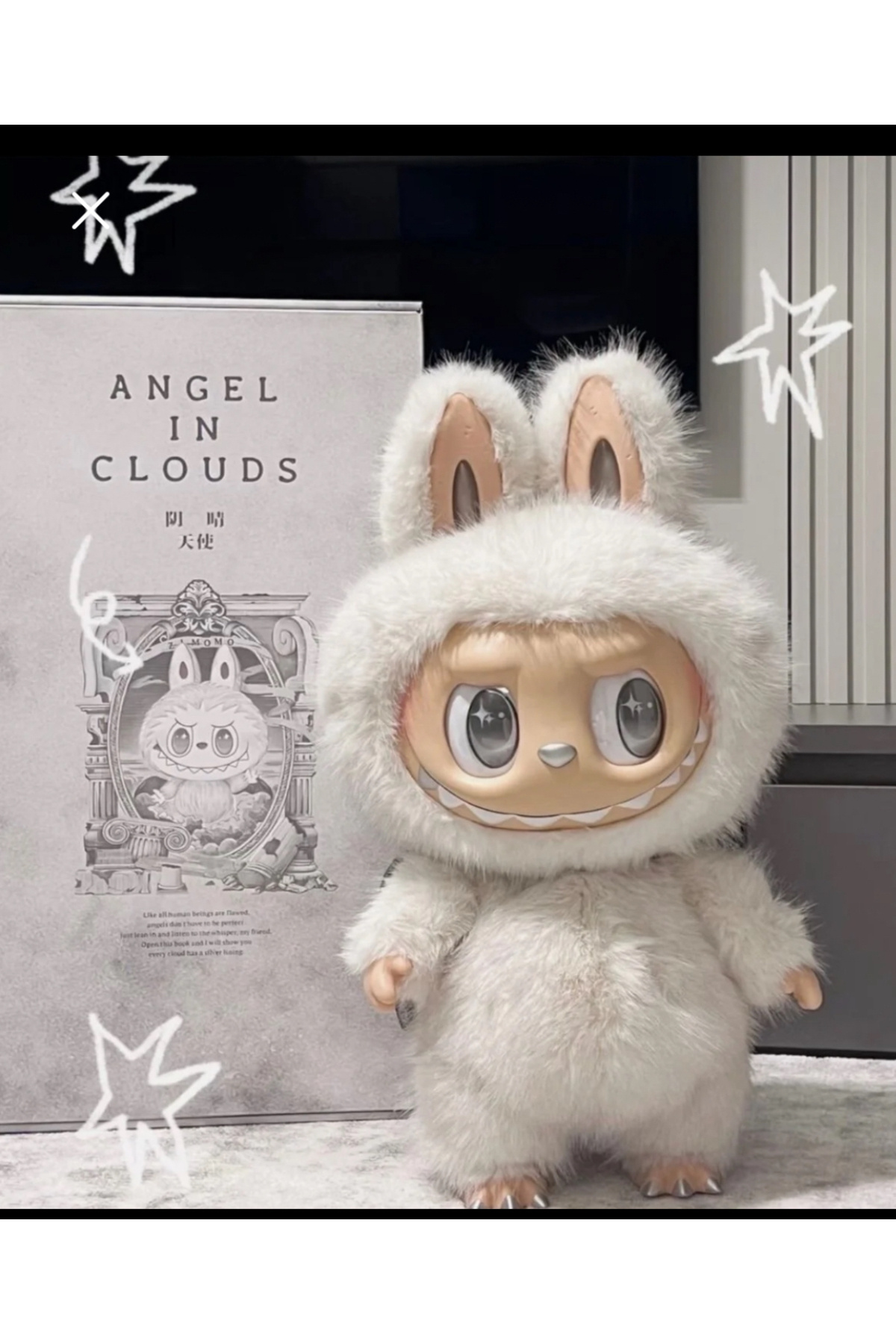 ENJOY SHOP LABUBU ORJİNAL ÜRÜN BEYAZ ZİMOMO 17 Cm BİGİNTO ENERGY İTHAL ÜRÜNDÜR