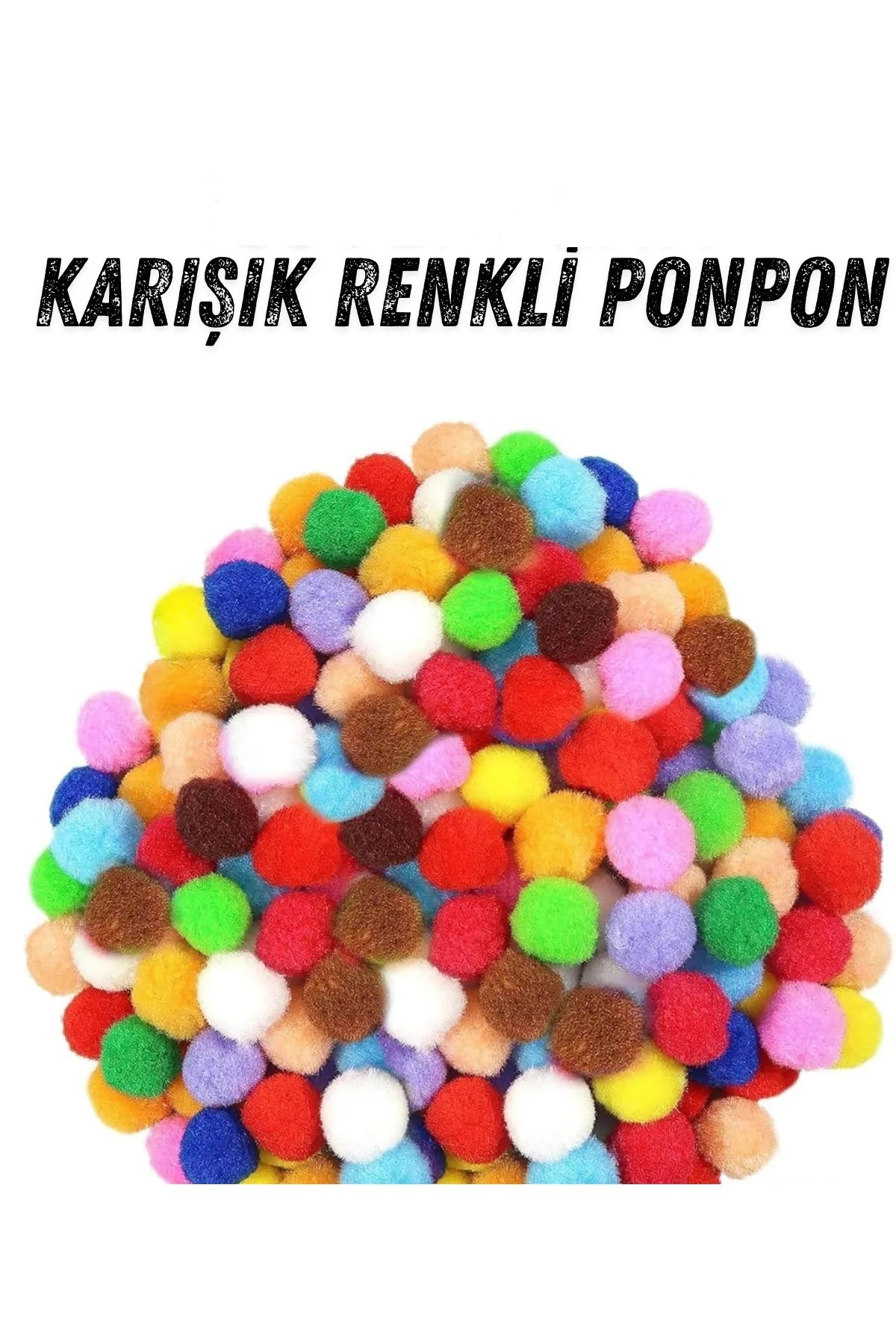 ponpon_98様 リクエスト 2点 おまとめ商品 W-Design 2000 Adet 1 cm Karışık renk Pompom Yumuşak Ponpon Peluş
